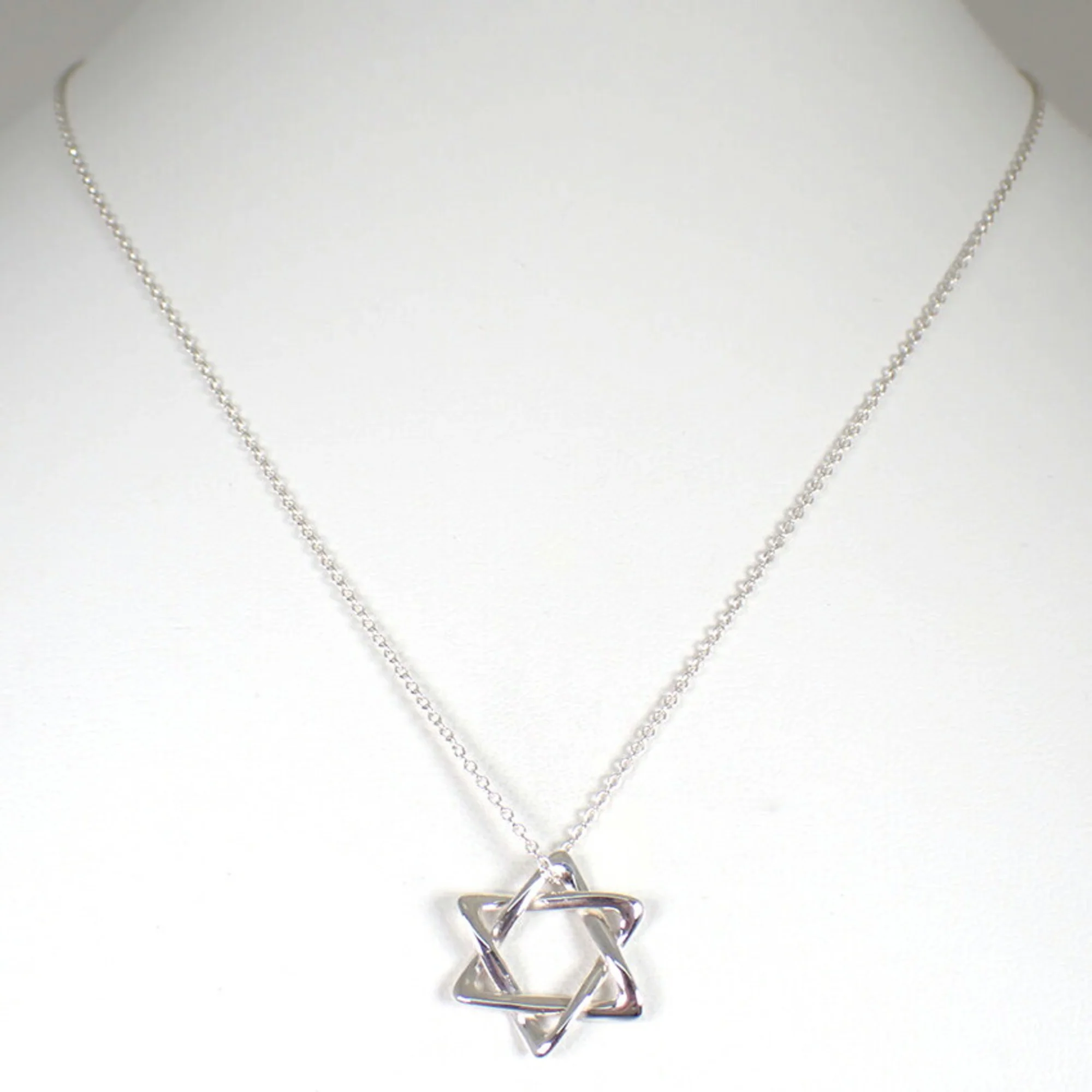 Star Of David Pendant Necklace Sterling Silver - Image 3