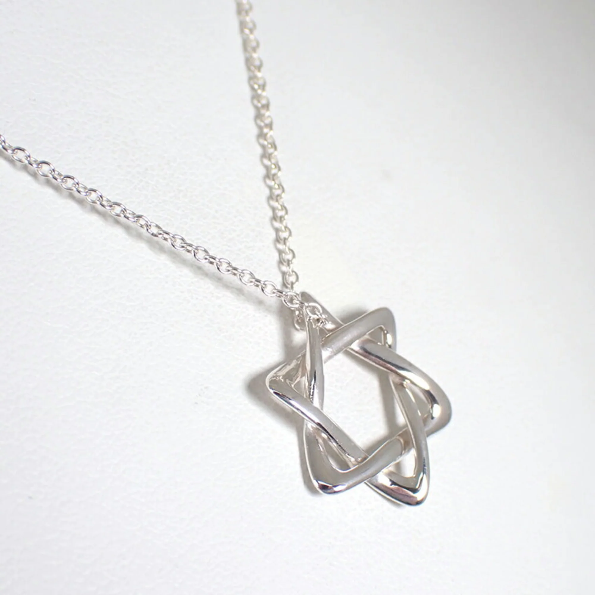 Star Of David Pendant Necklace Sterling Silver - Image 4