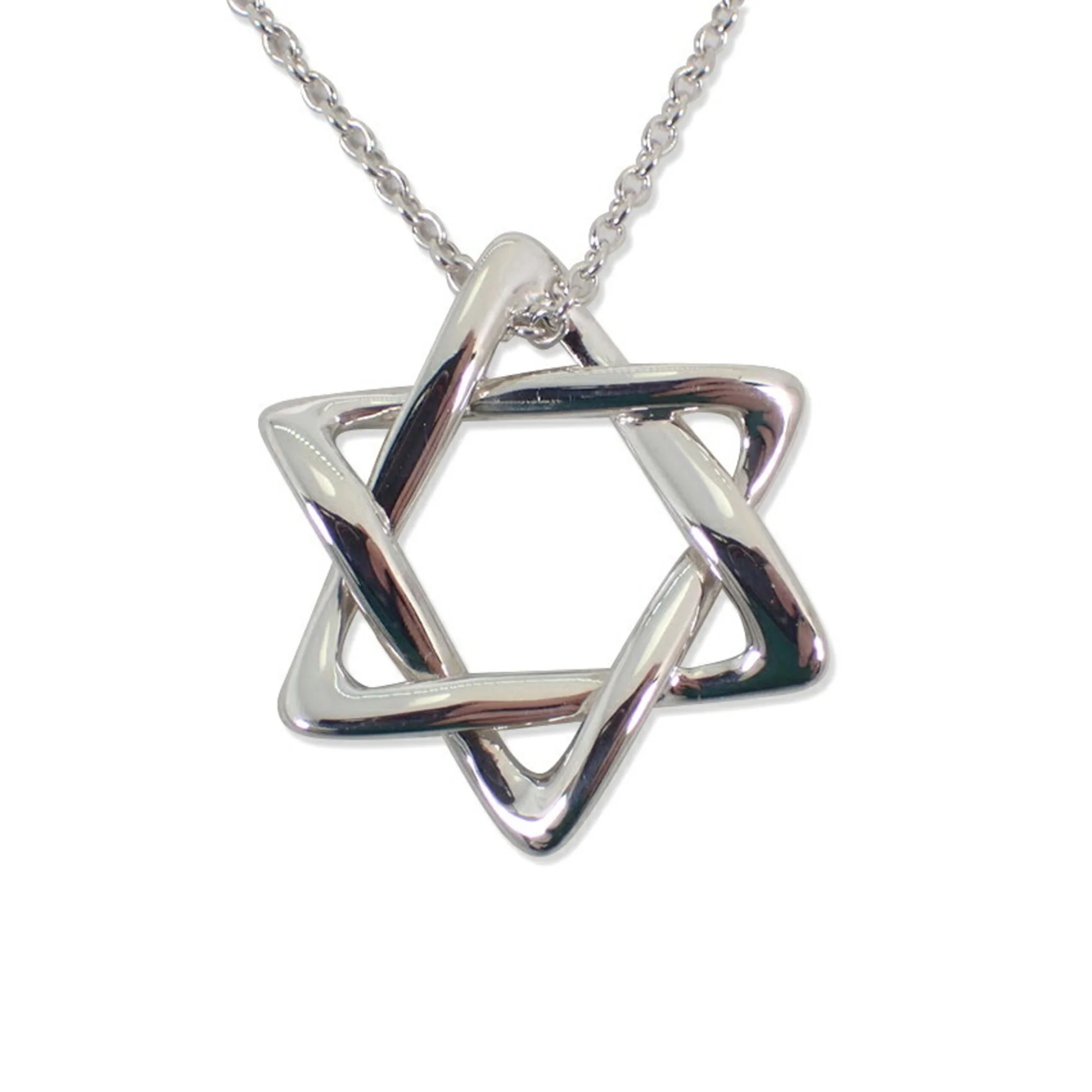 Star Of David Pendant Necklace Sterling Silver - Image 2