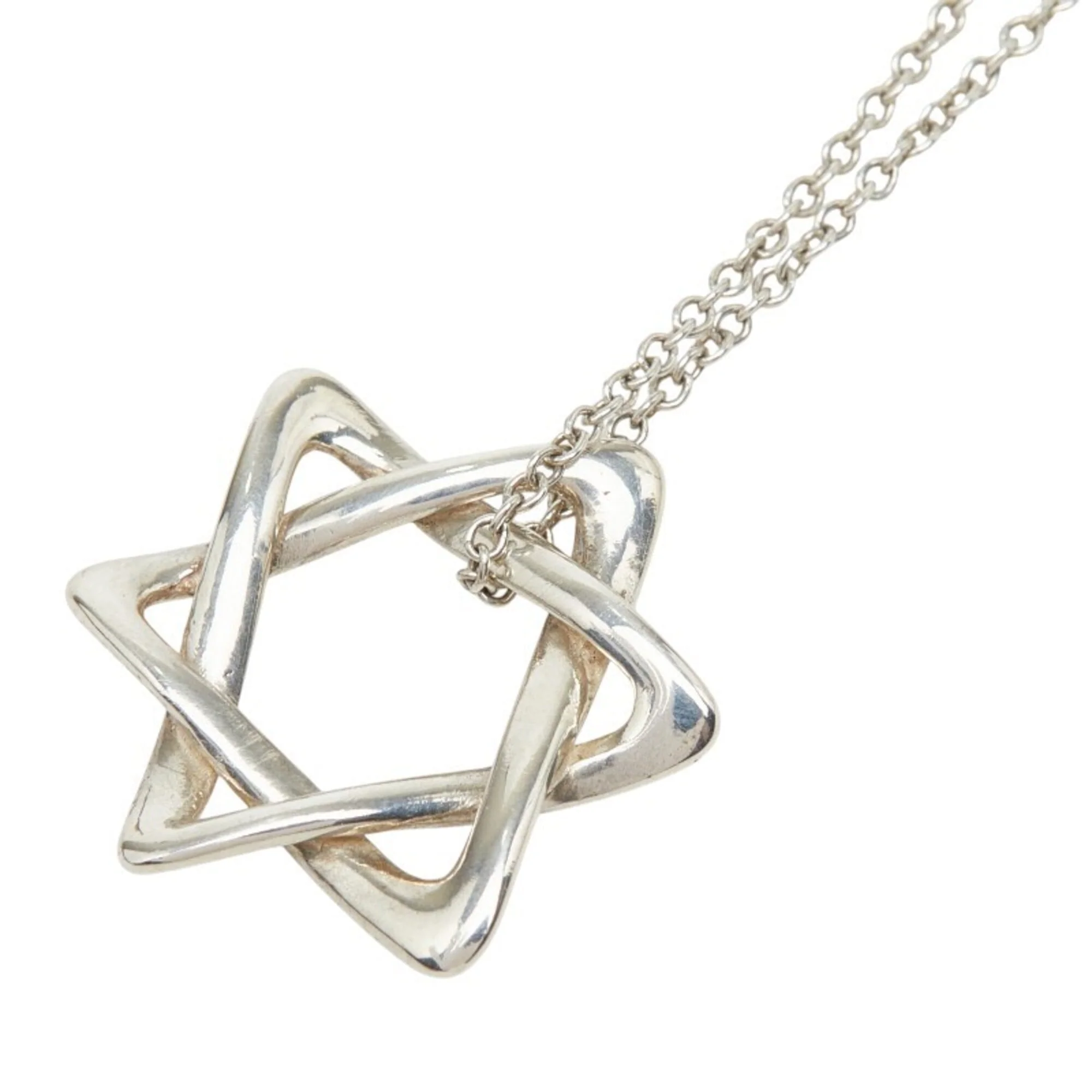 Star of David Pendant Necklace Sterling Silver