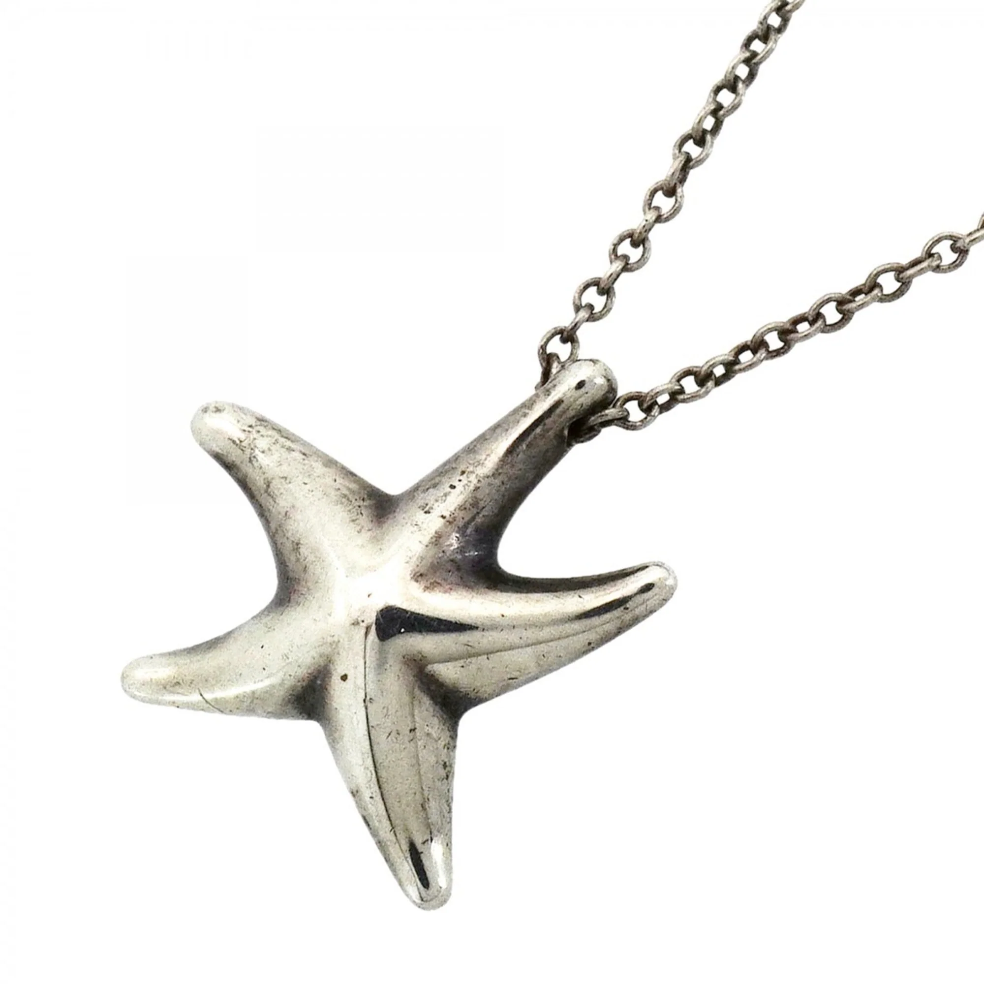 Starfish Pendant Necklace Sterling Silver