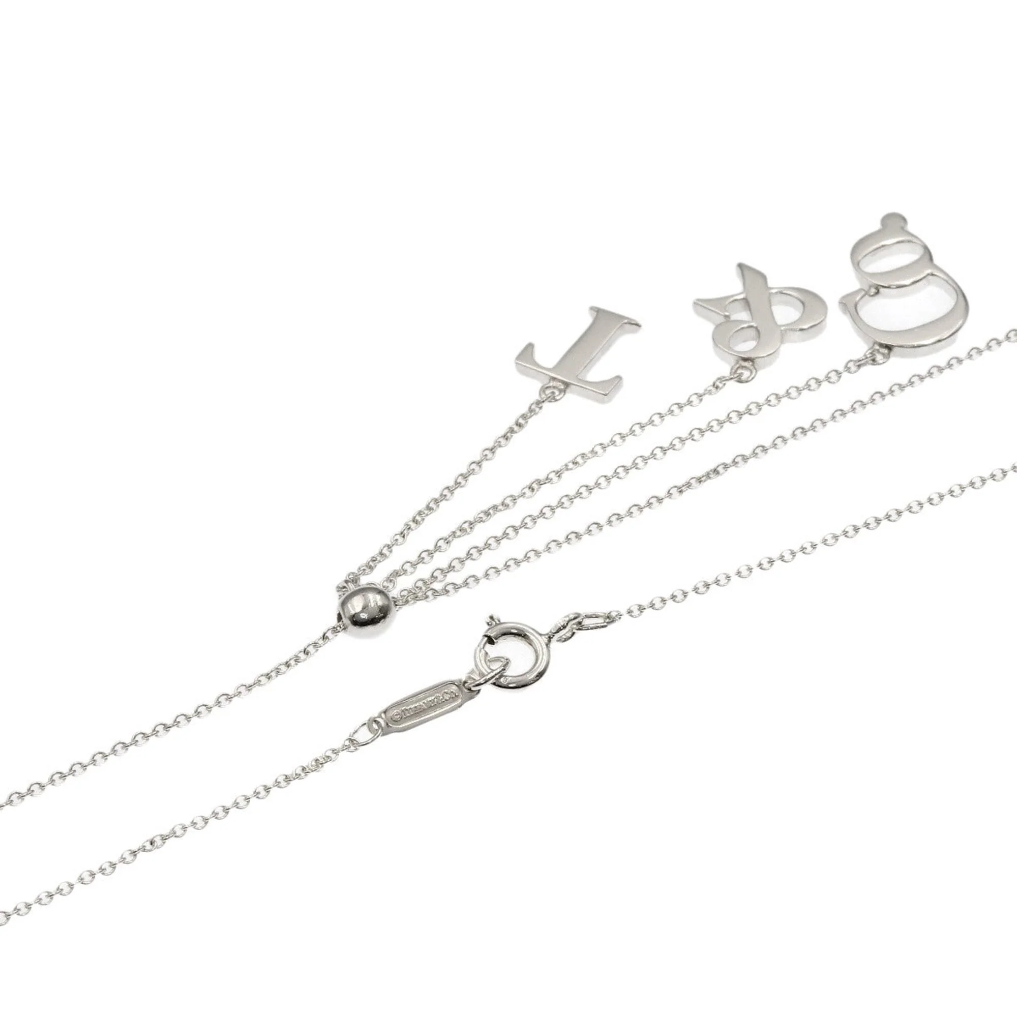T Pendant Necklace Sterling Silver - Image 2
