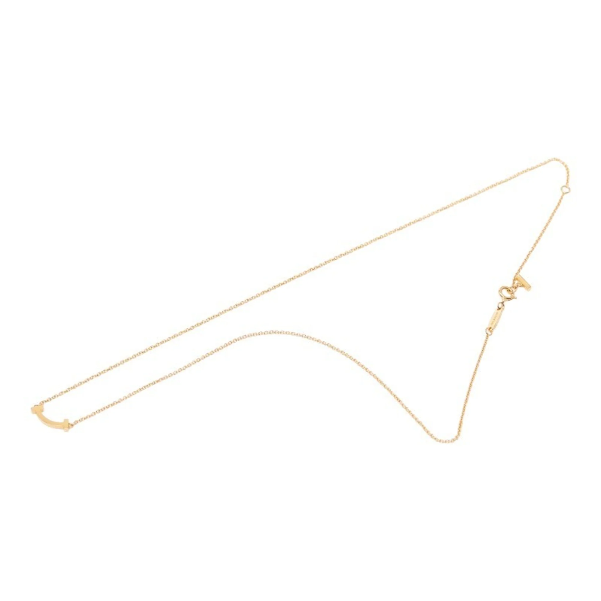 T Smile Mini Pendant Necklace 18K Rose Gold - Image 2