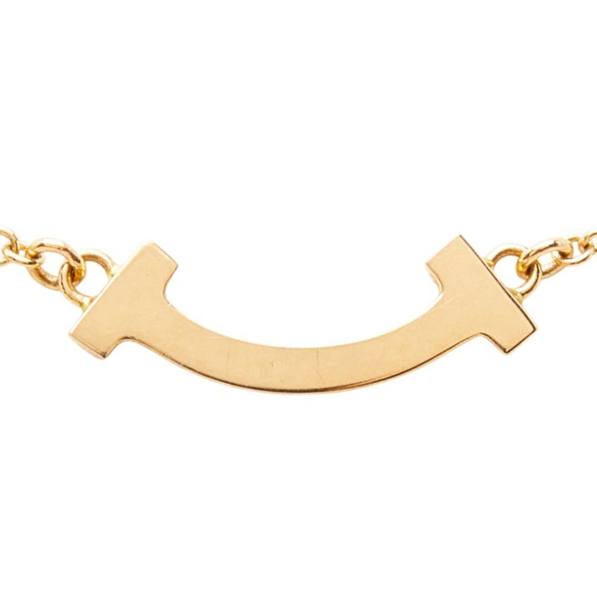 T Smile Mini Pendant Necklace 18K Rose Gold - Image 3