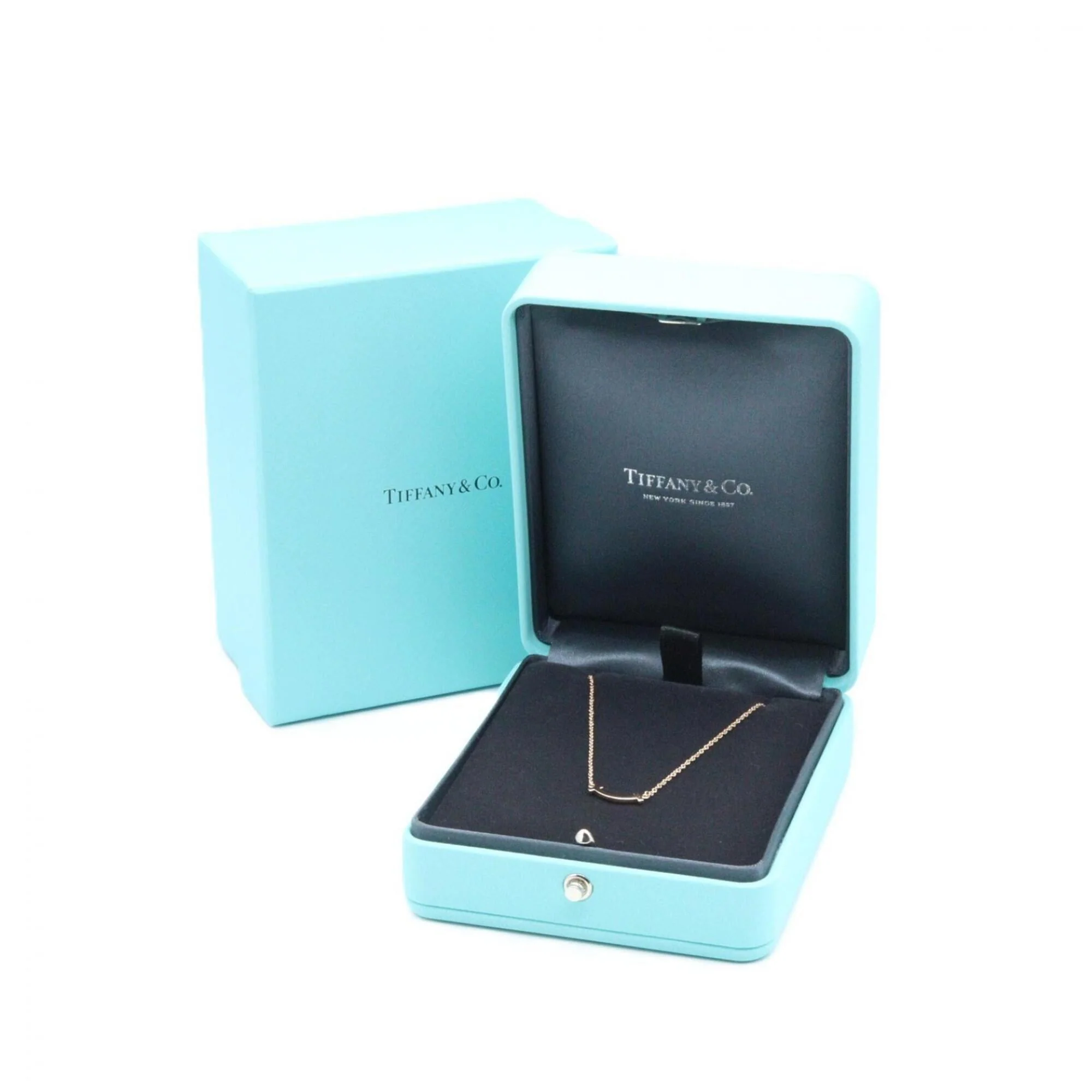 T Smile Mini Pendant Necklace 18K Rose Gold - Image 5