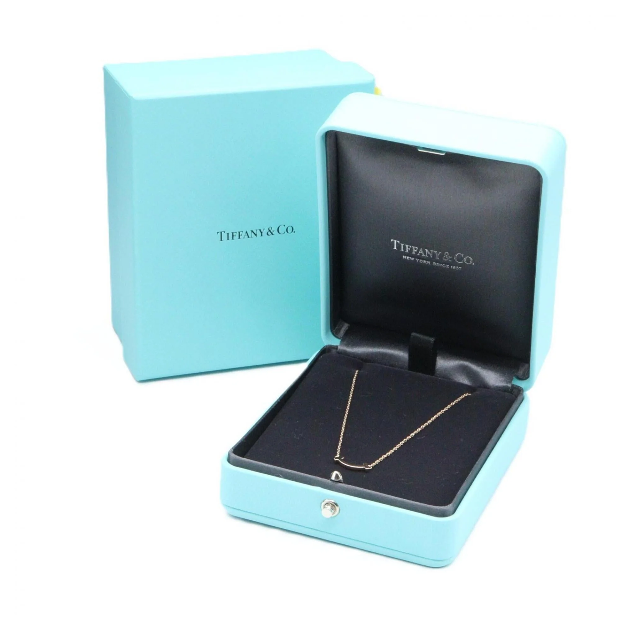 T Smile Mini Pendant Necklace 18K Rose Gold - Image 5