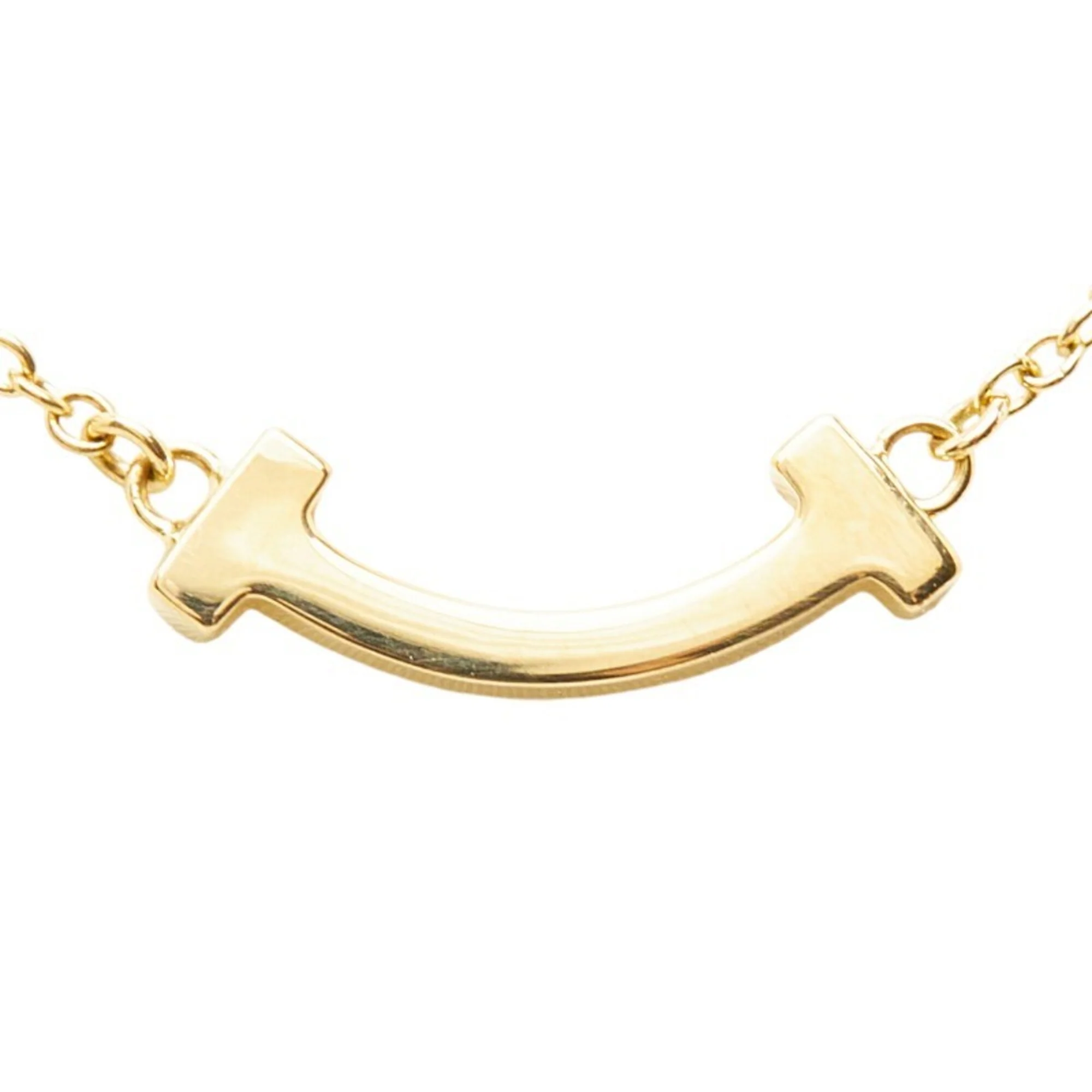 T Smile Mini Pendant Necklace 18K Yellow Gold - Image 4