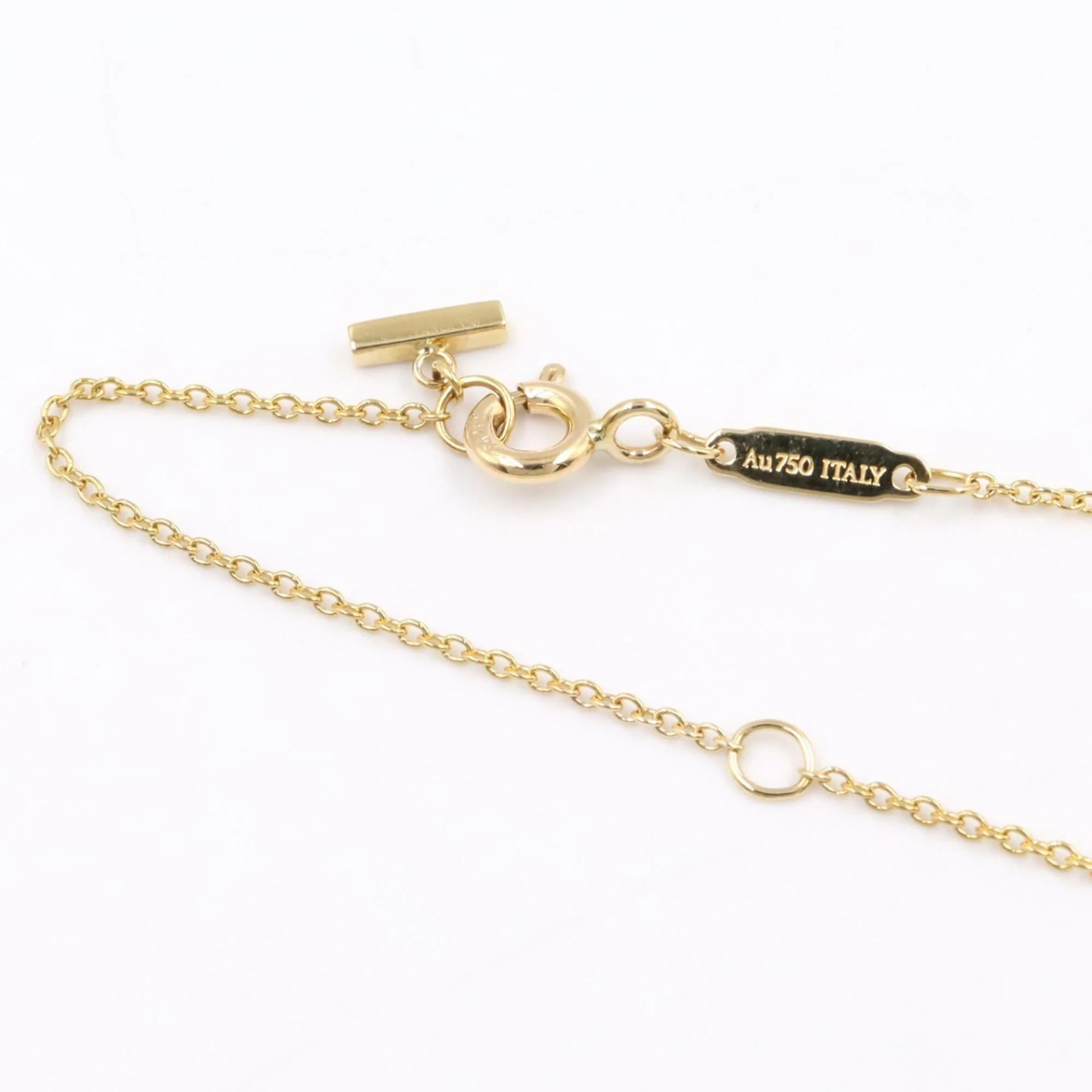 T Smile Mini Pendant Necklace 18K Yellow Gold with Diamonds - Image 5