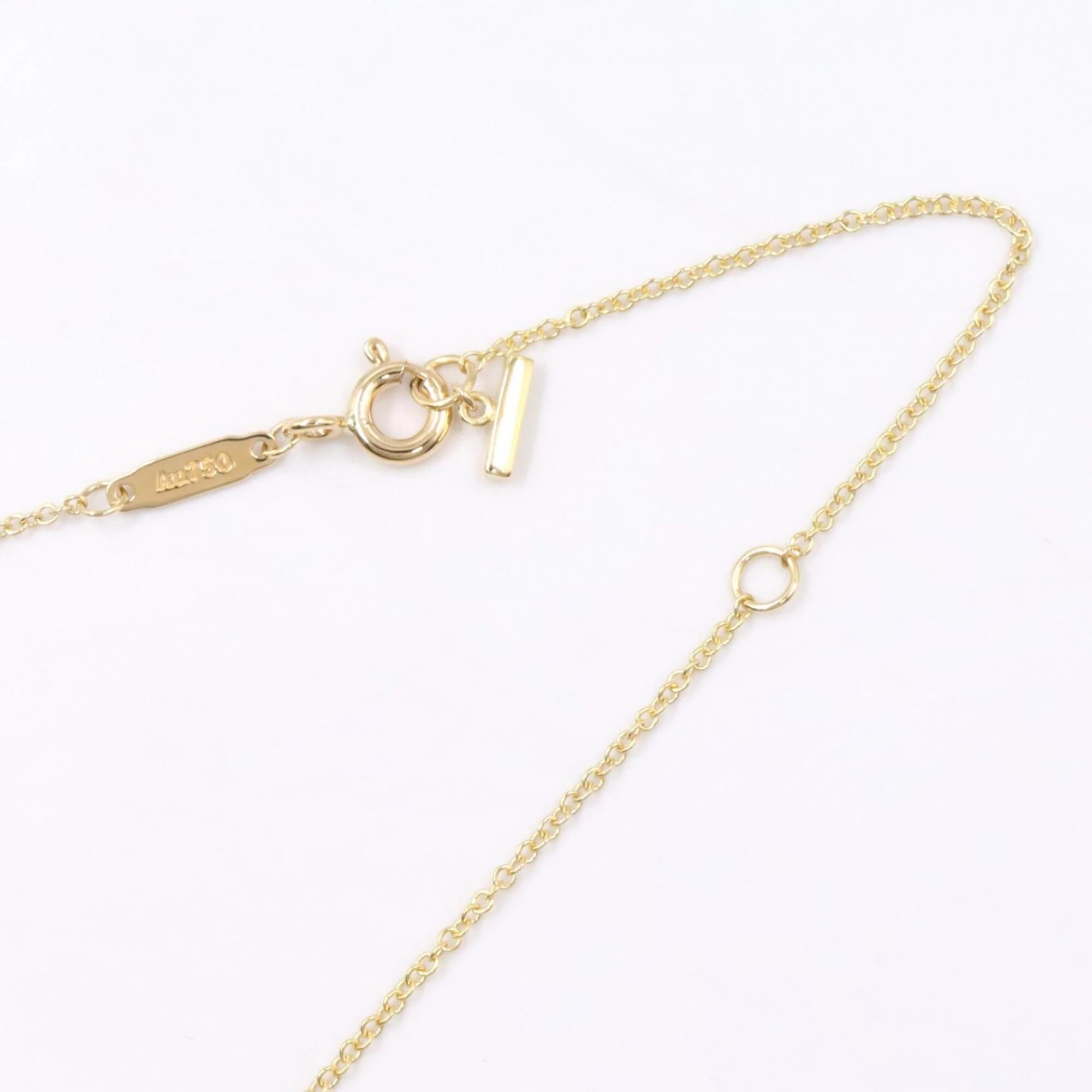 T Smile Mini Pendant Necklace 18K Yellow Gold with Diamonds - Image 6