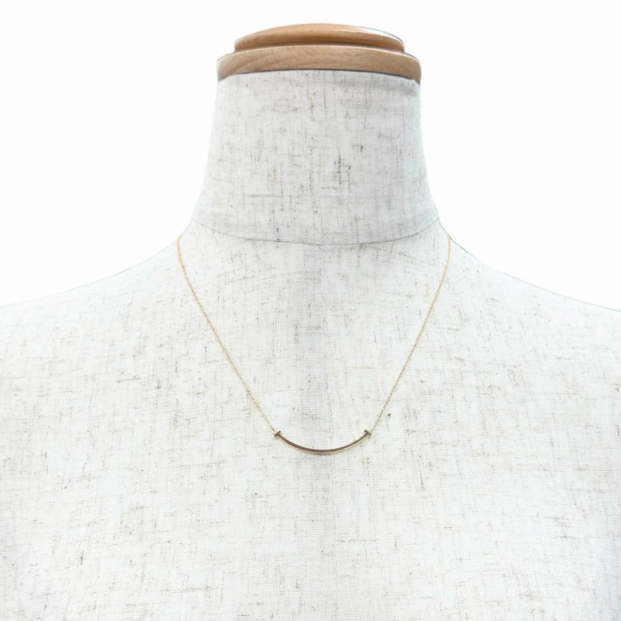 T Smile Pendant Necklace 18K Rose Gold - Image 4