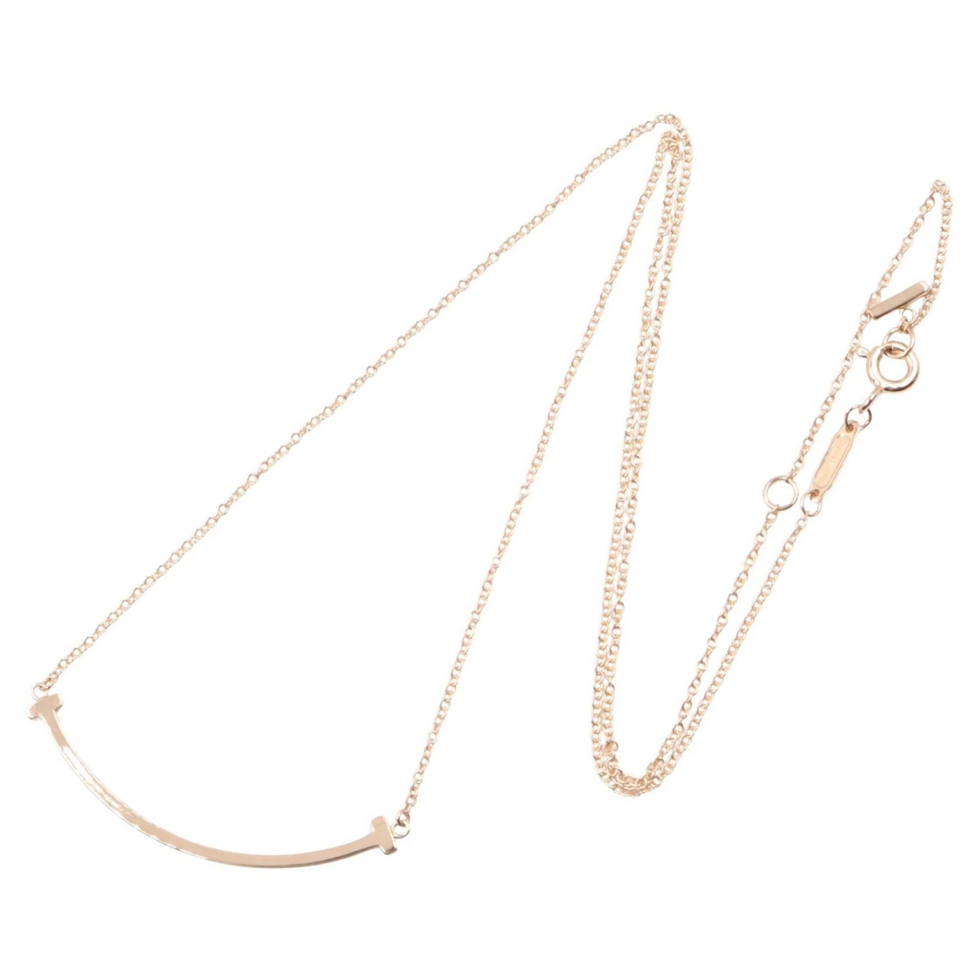T Smile Pendant Necklace 18K Rose Gold - Image 2