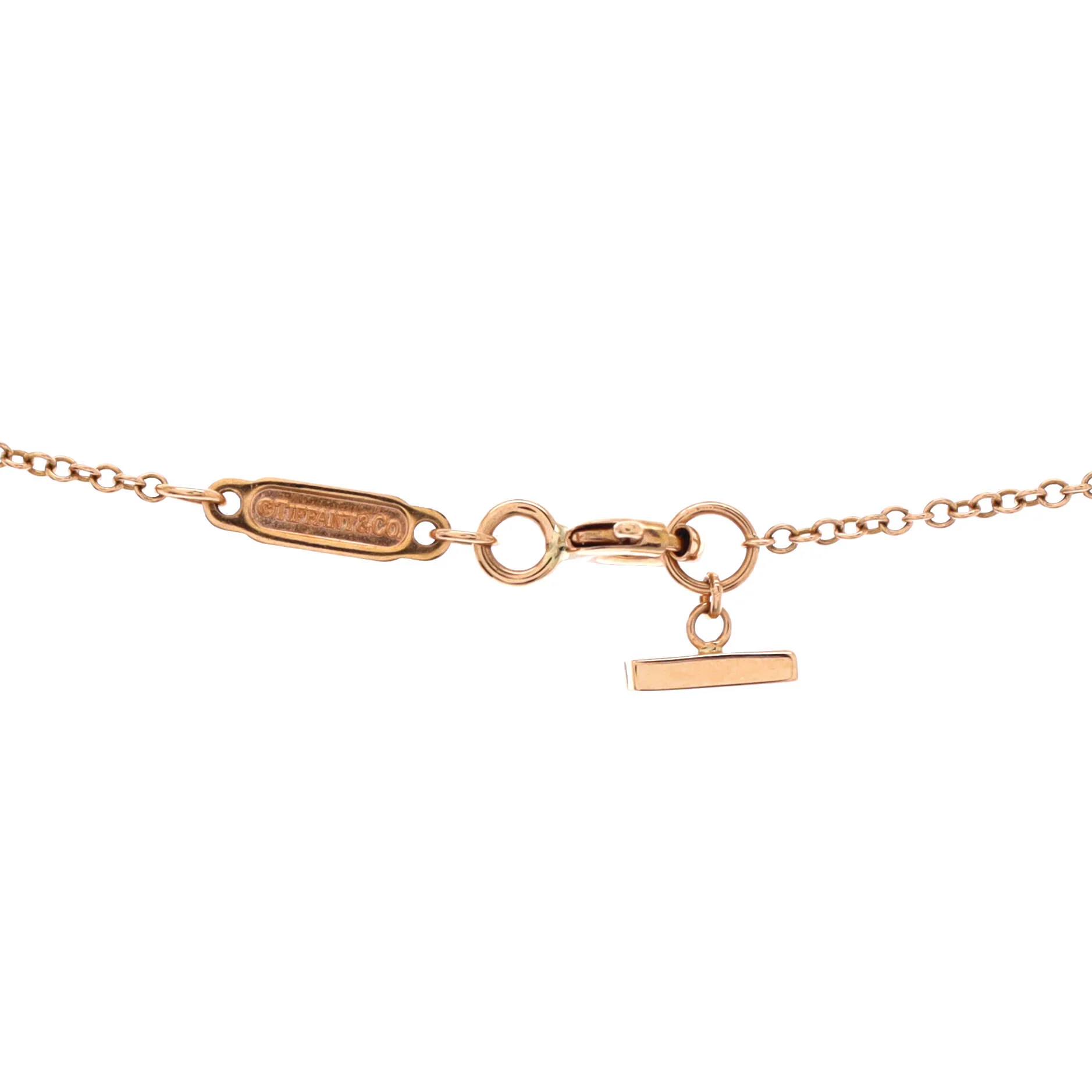 T Smile Pendant Necklace 18K Rose Gold Large - Image 3