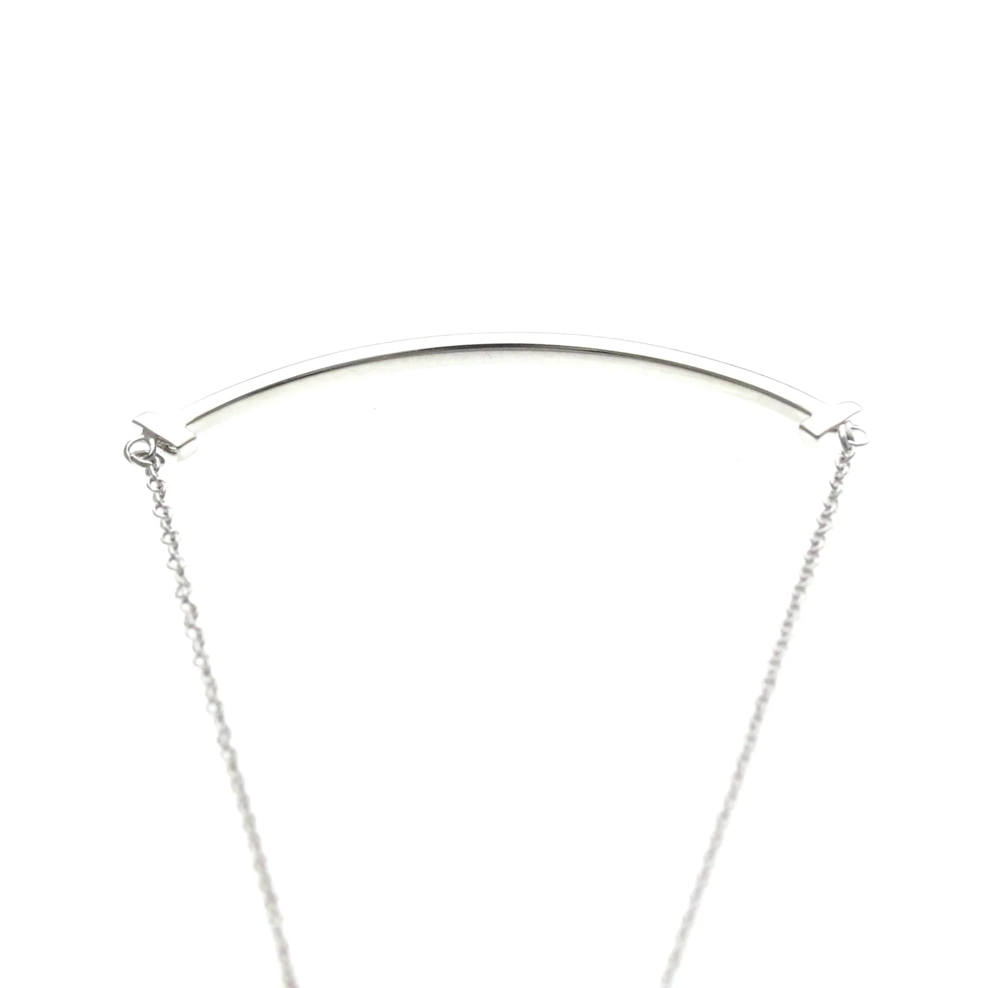 T Smile Pendant Necklace 18K White Gold - Image 6