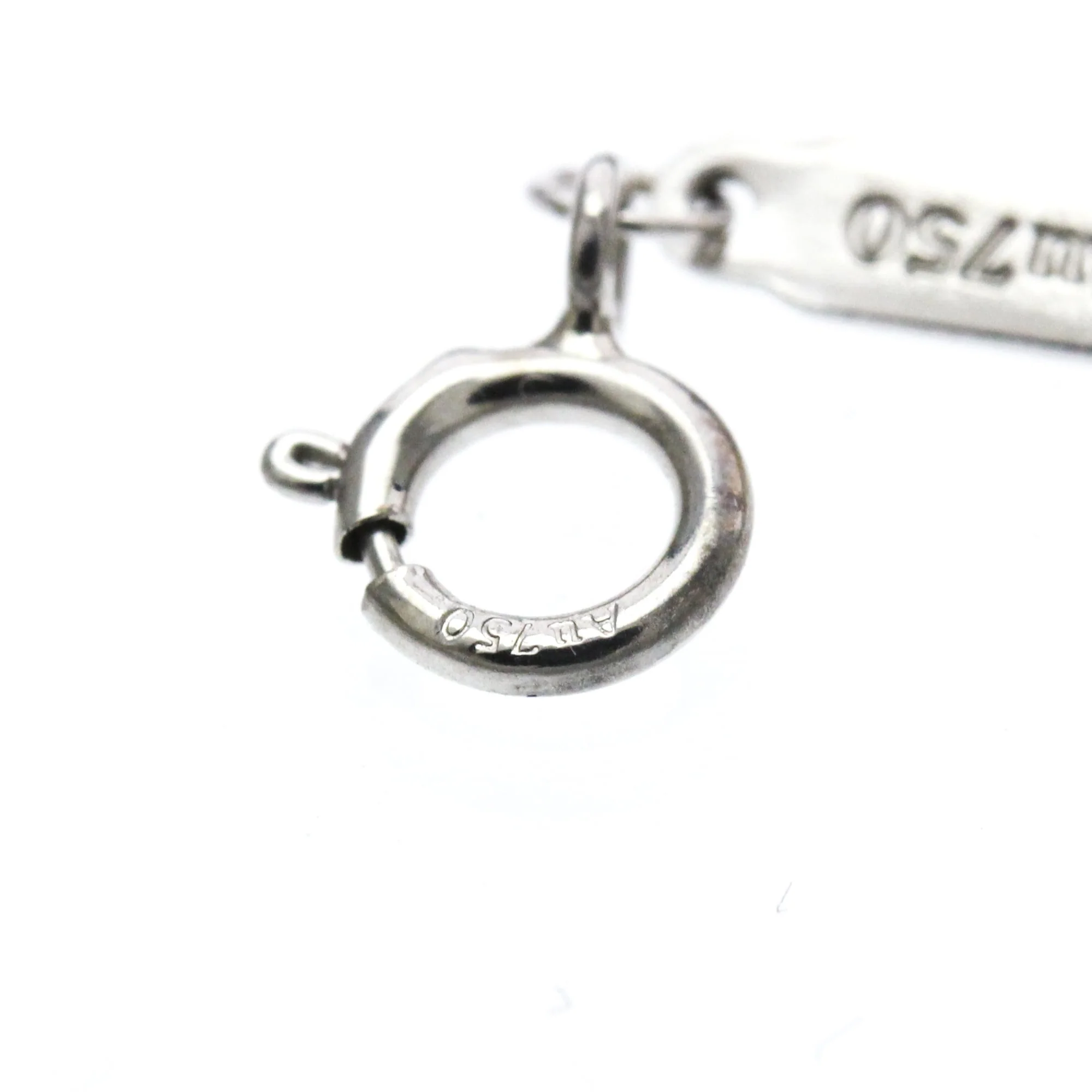 T Smile Pendant Necklace 18K White Gold - Image 8