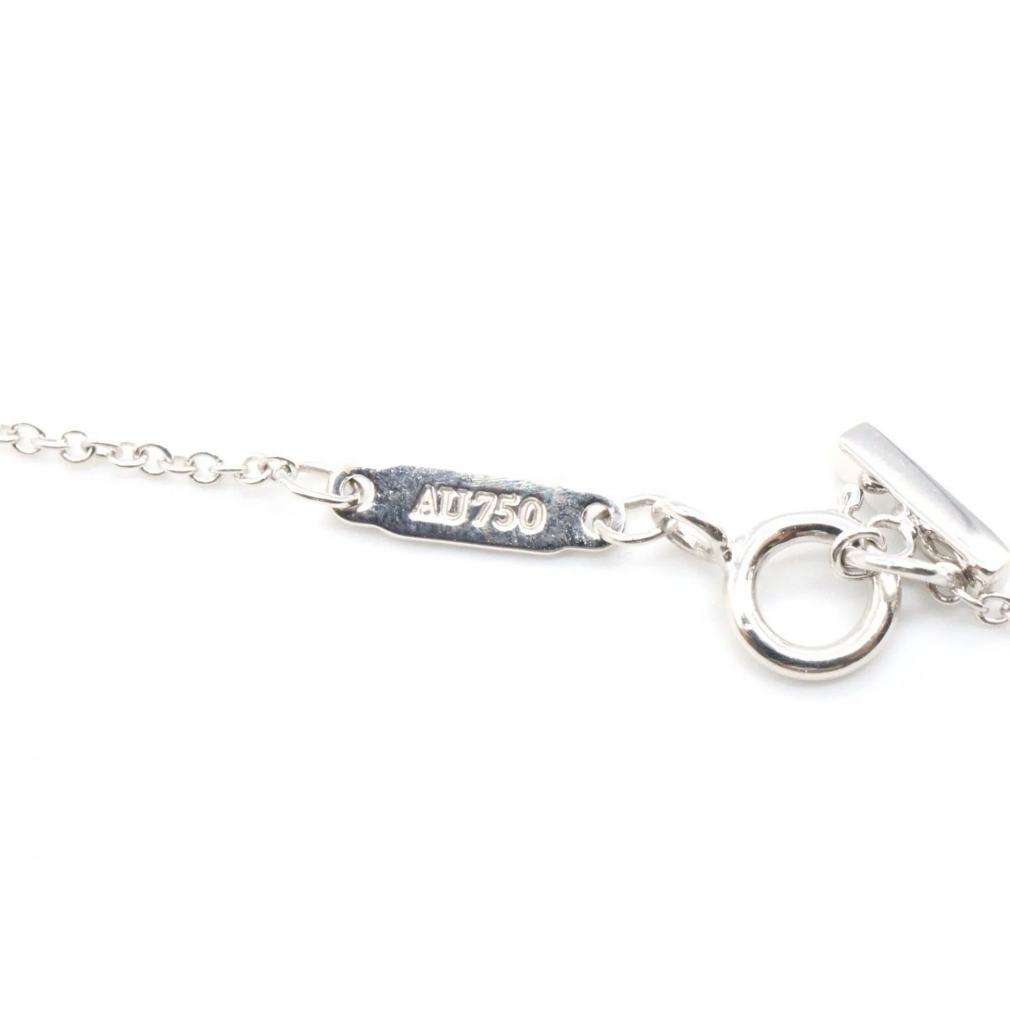 T Smile Pendant Necklace 18K White Gold - Image 4