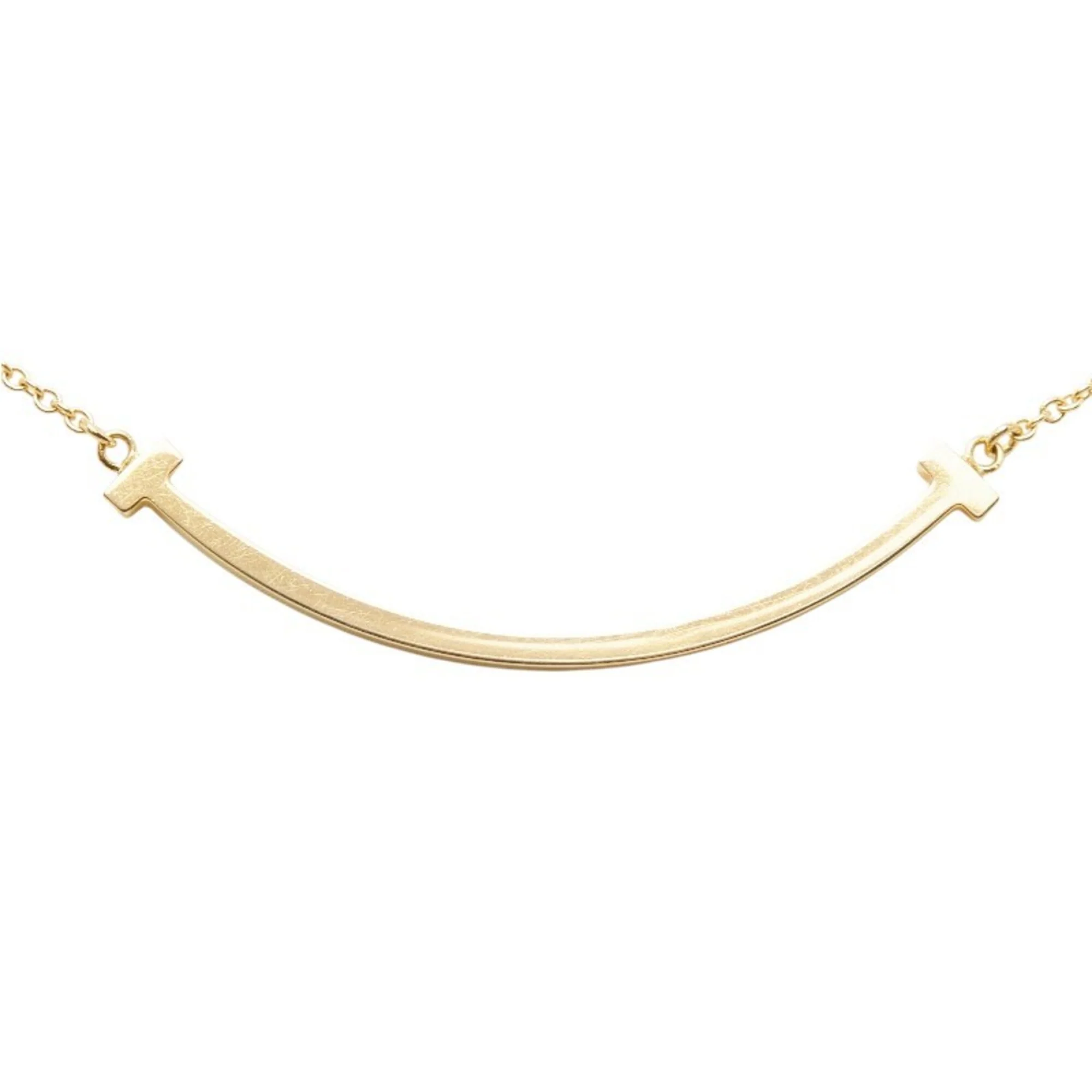 T Smile Pendant Necklace 18K Yellow Gold - Image 3