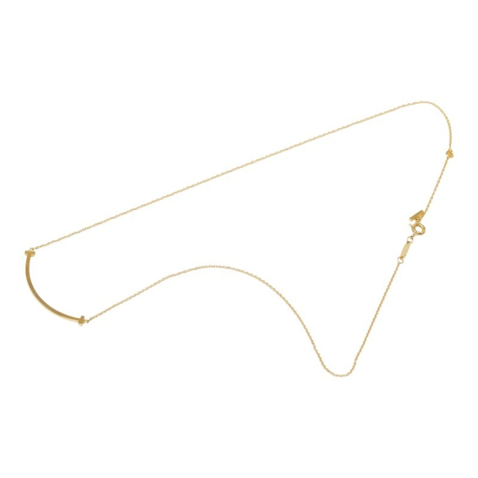 T Smile Pendant Necklace 18K Yellow Gold - Image 4