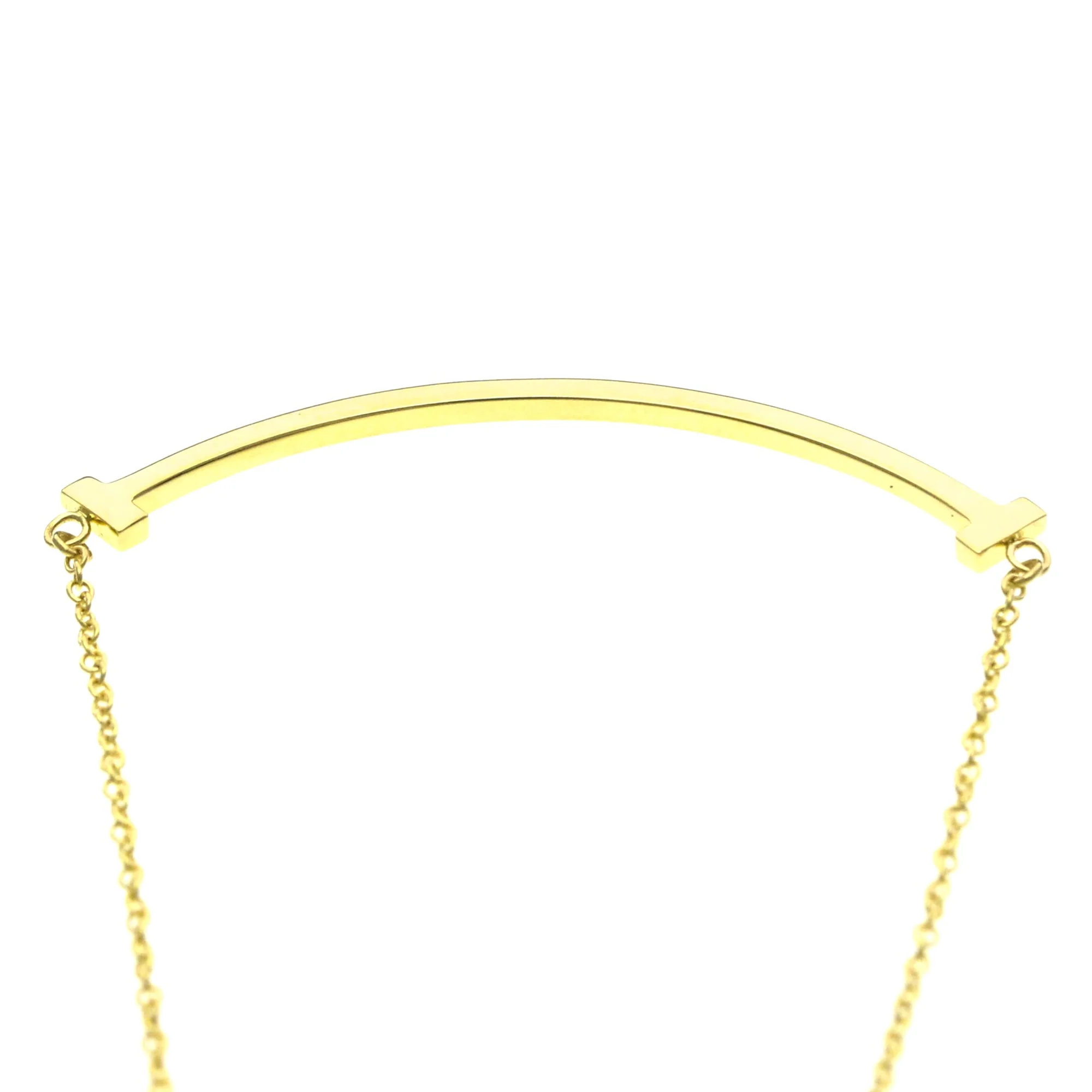 T Smile Pendant Necklace 18K Yellow Gold - Image 6