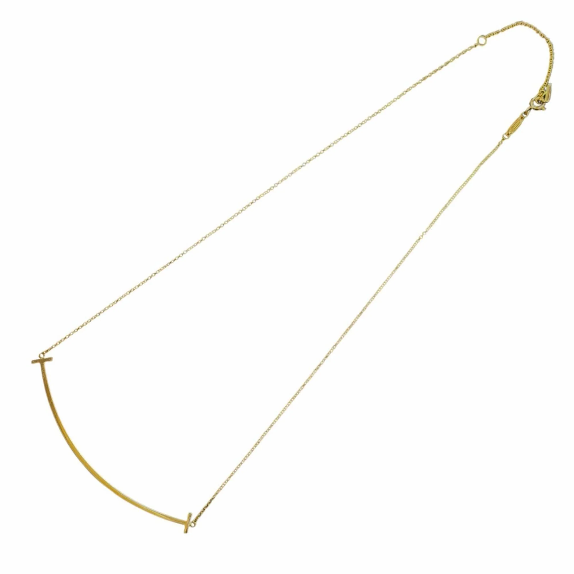 T Smile Pendant Necklace 18K Yellow Gold - Image 2