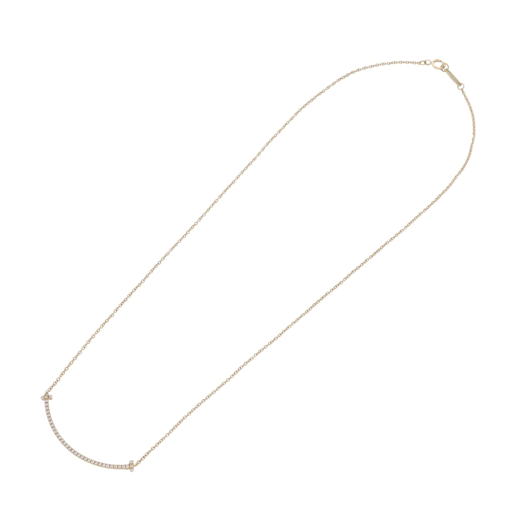 T Smile Pendant Necklace 18K Yellow Gold - Image 6