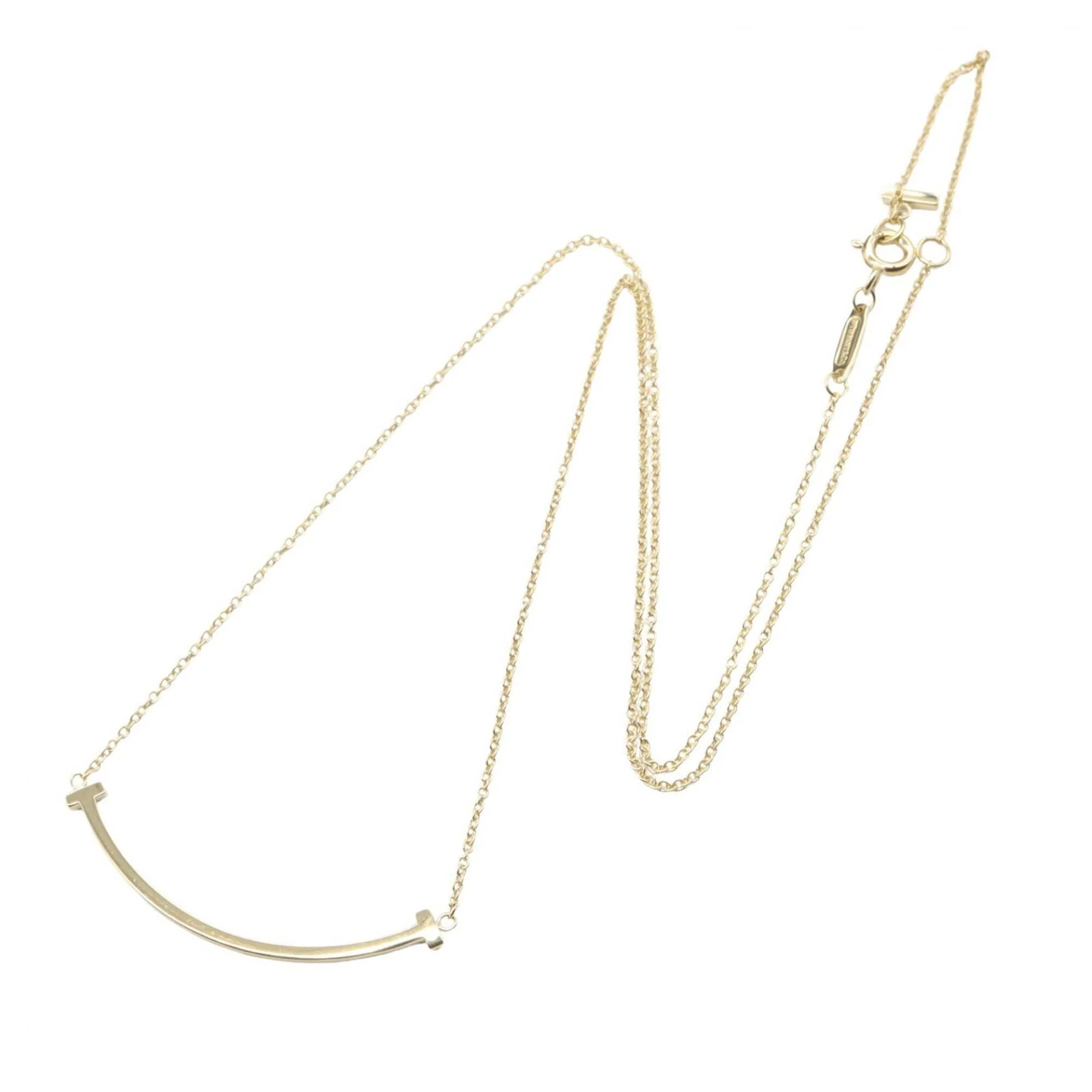 T Smile Pendant Necklace 18K Yellow Gold - Image 2