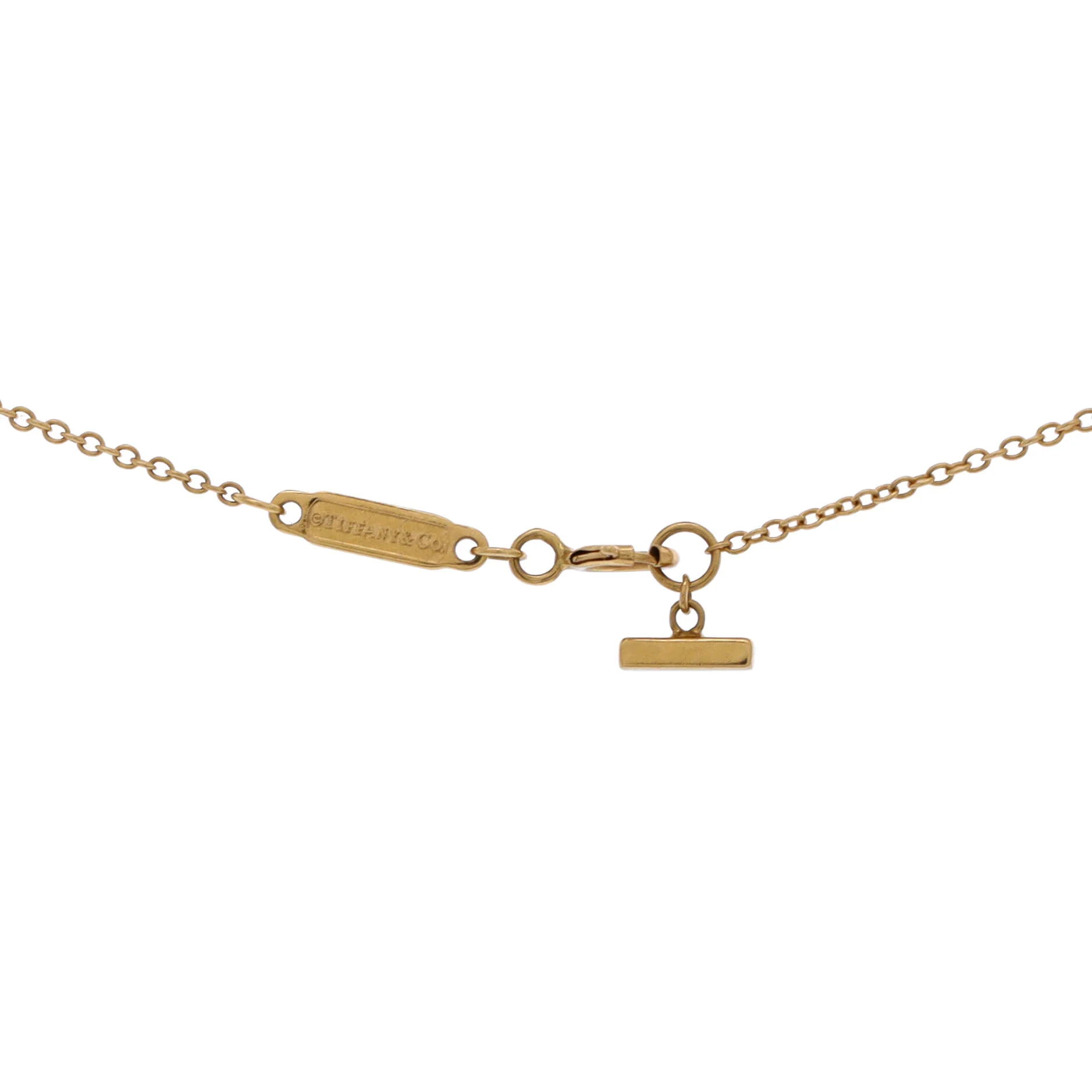 T Smile Pendant Necklace 18K Yellow Gold Mini - Image 3