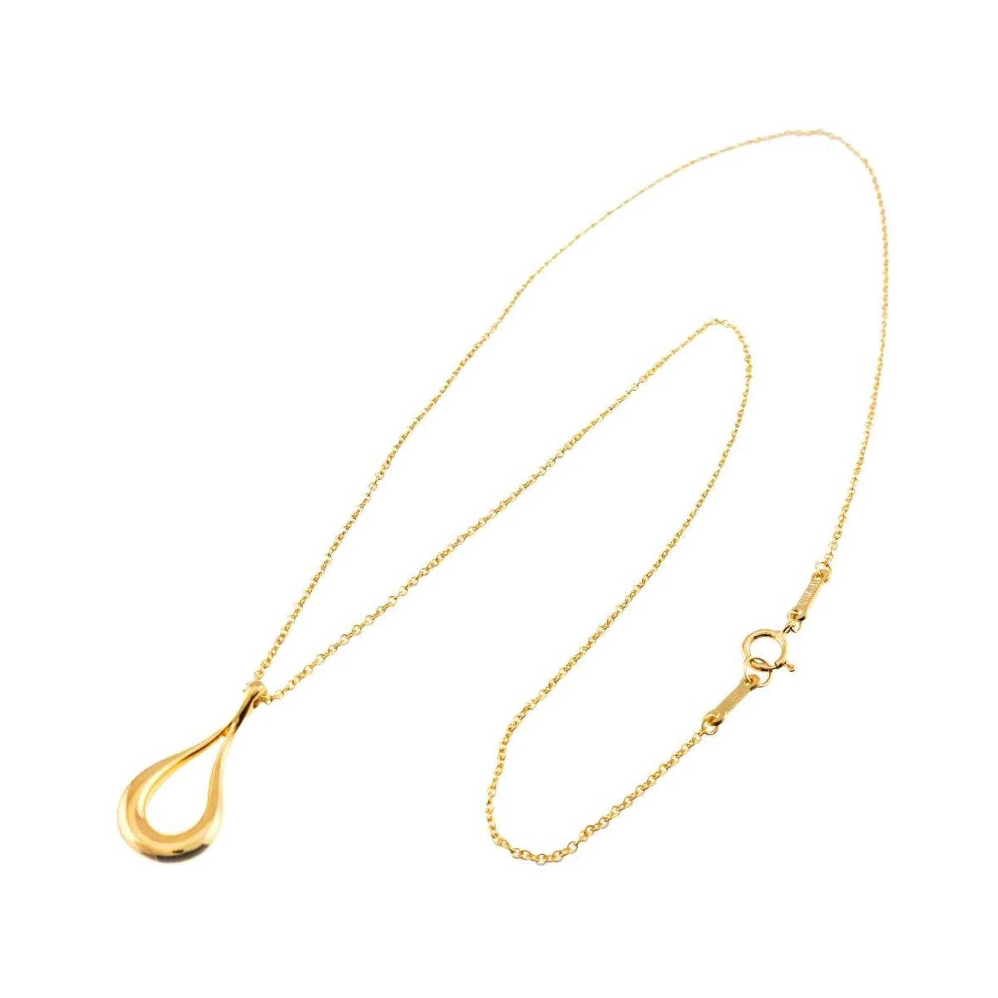 Teardrop Pendant Necklace 18K Yellow Gold - Image 2