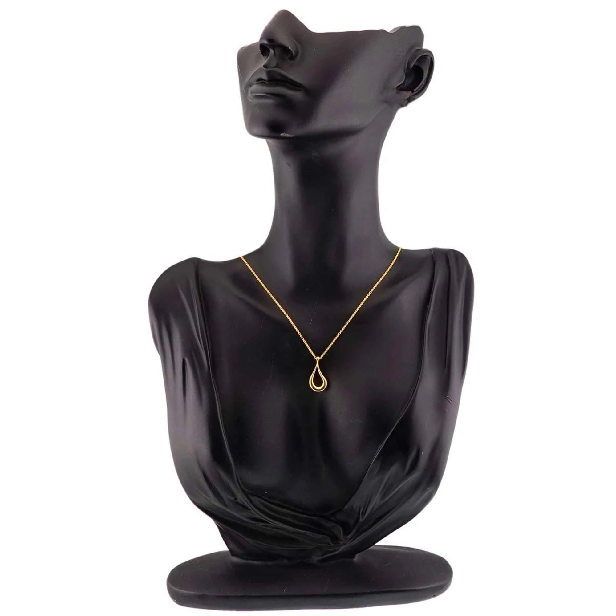 Teardrop Pendant Necklace 18K Yellow Gold - Image 6