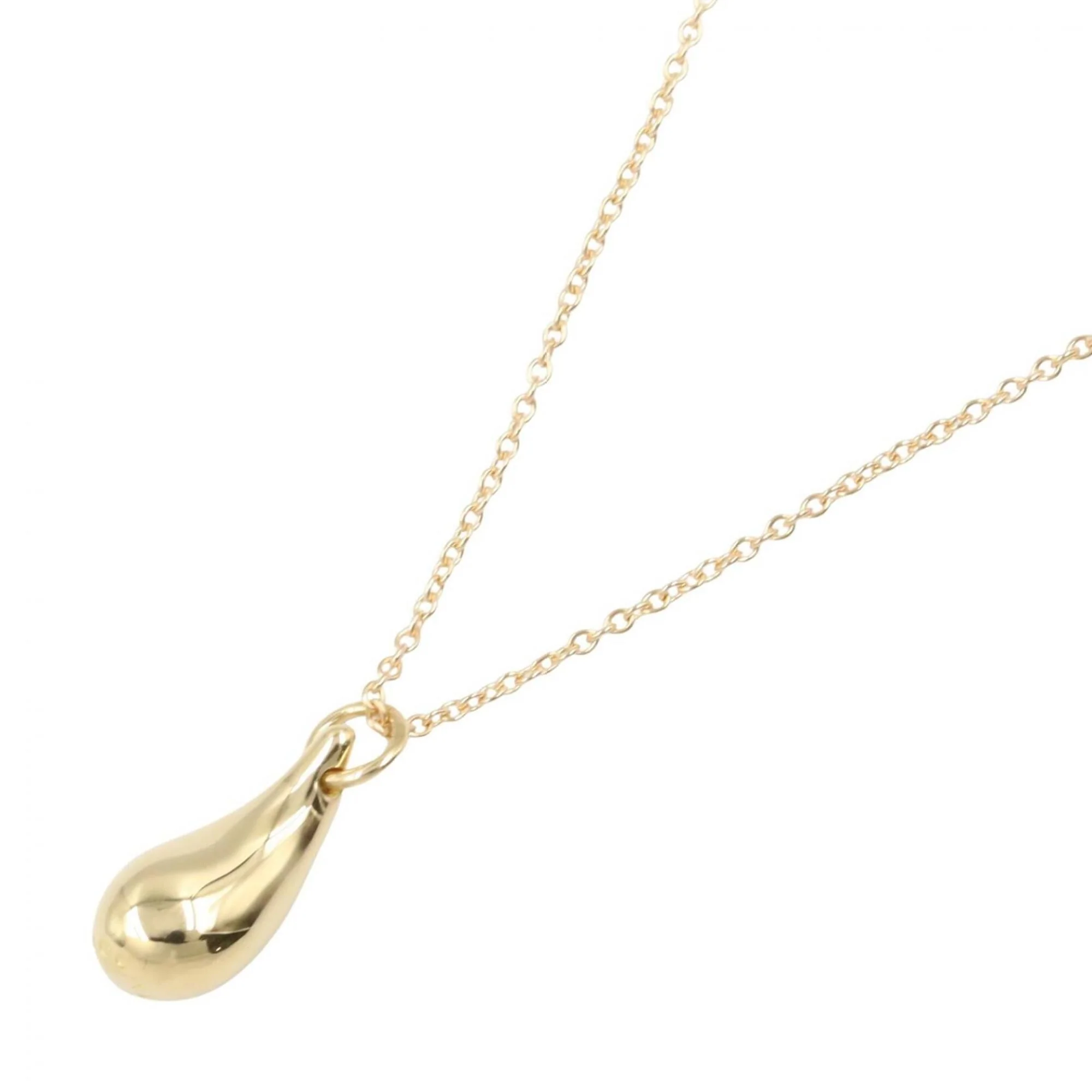 Teardrop Pendant Necklace 18K Yellow Gold