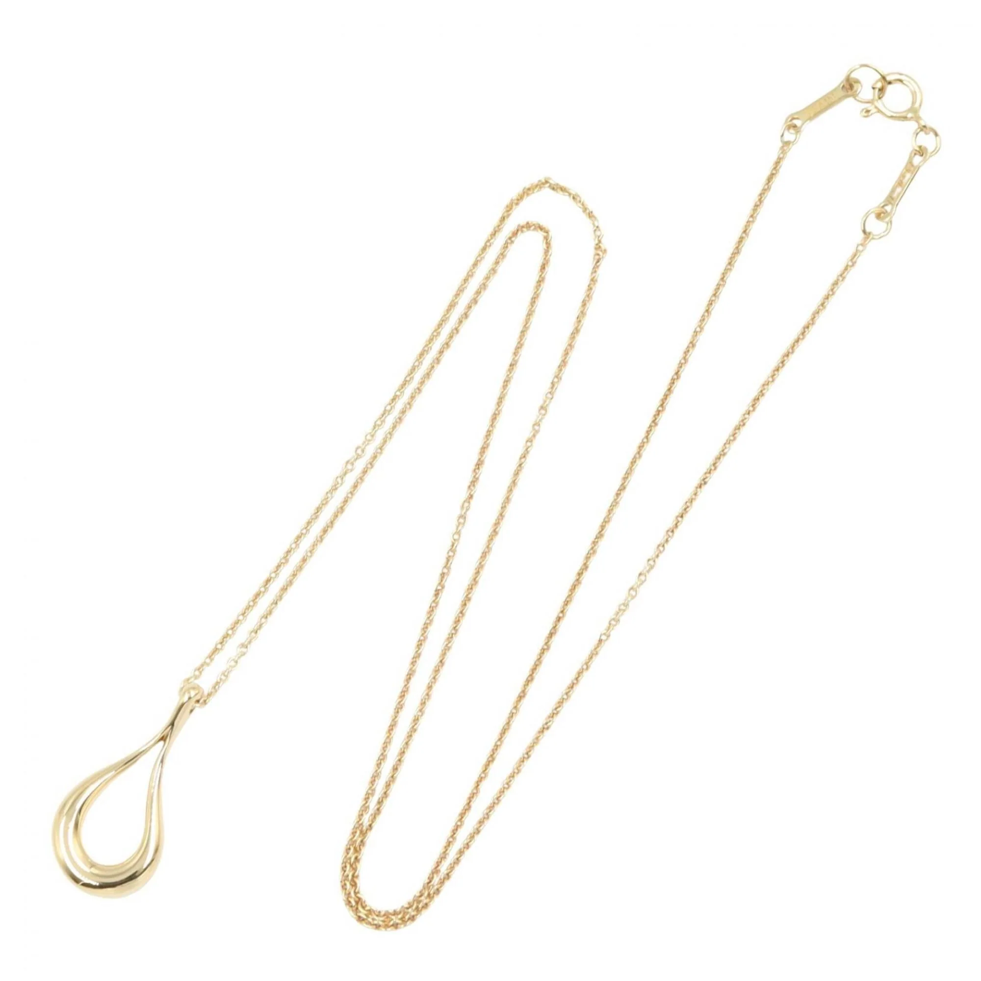 Teardrop Pendant Necklace 18K Yellow Gold - Image 2