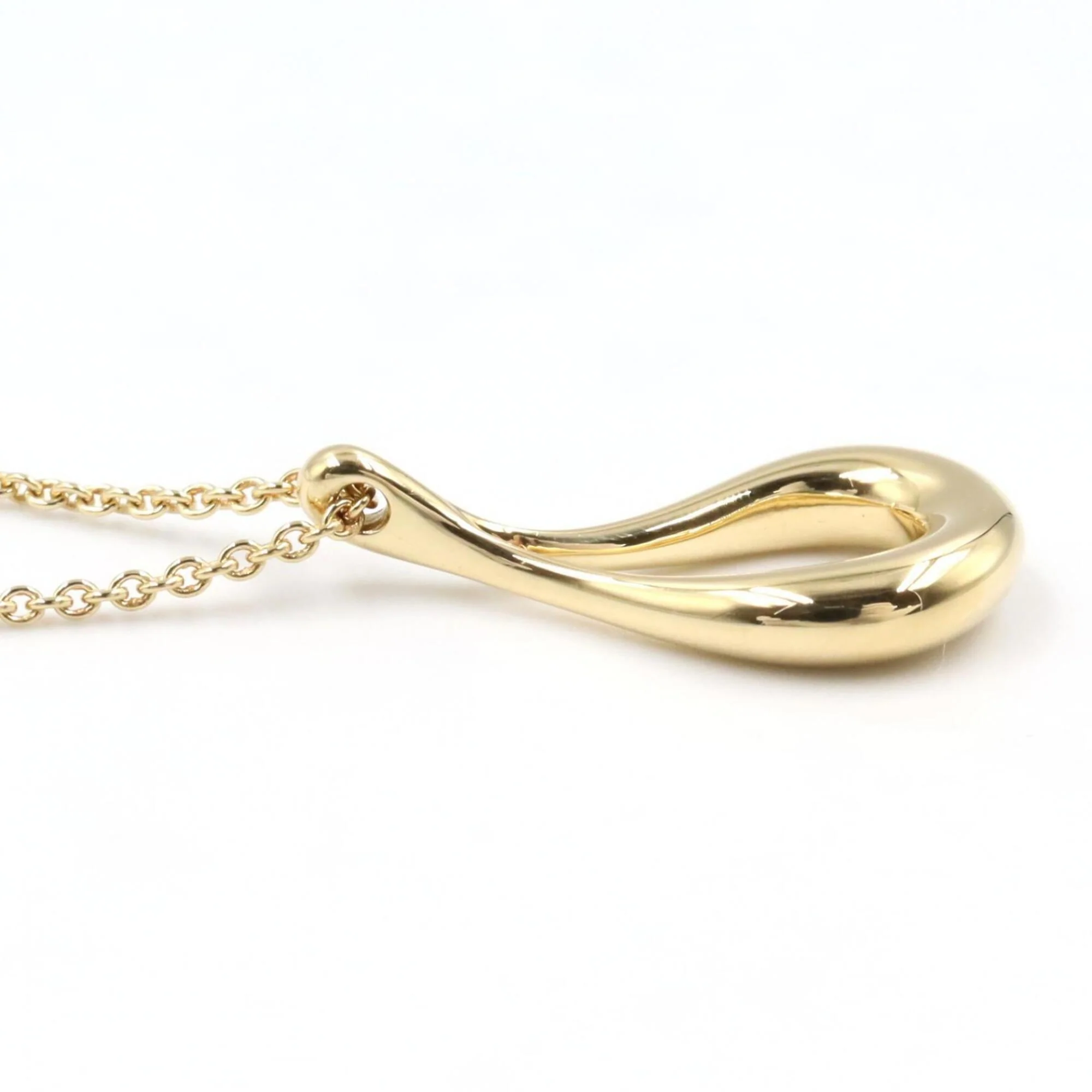 Teardrop Pendant Necklace 18K Yellow Gold - Image 5