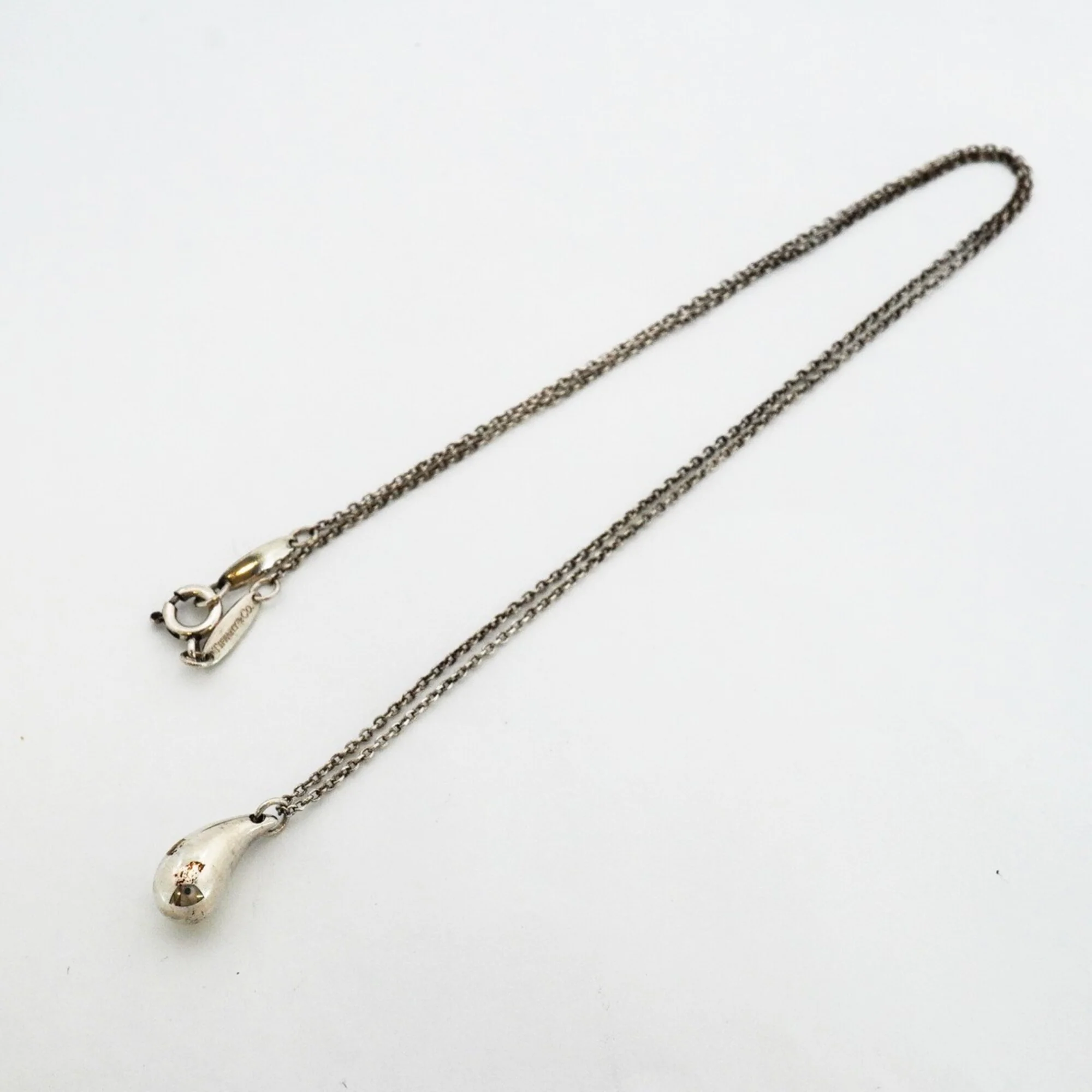 Teardrop Pendant Necklace Sterling Silver - Image 3