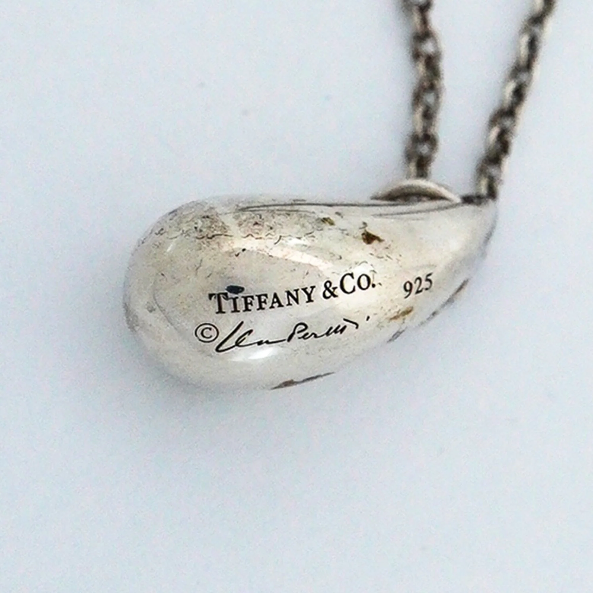 Teardrop Pendant Necklace Sterling Silver - Image 6
