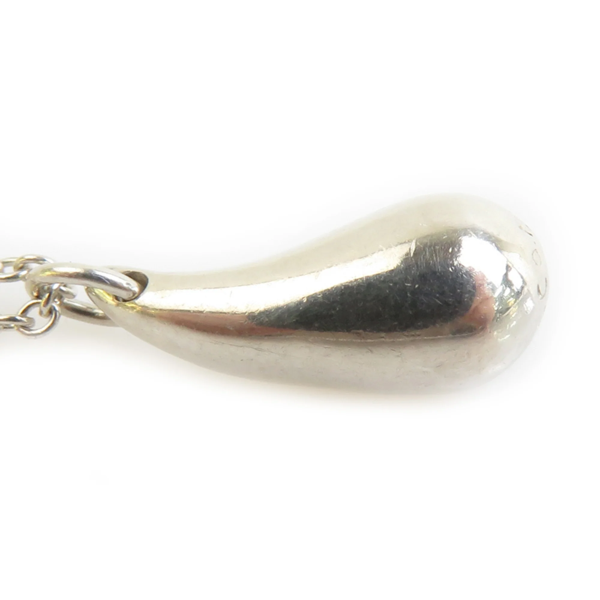 Teardrop Pendant Necklace Sterling Silver - Image 3