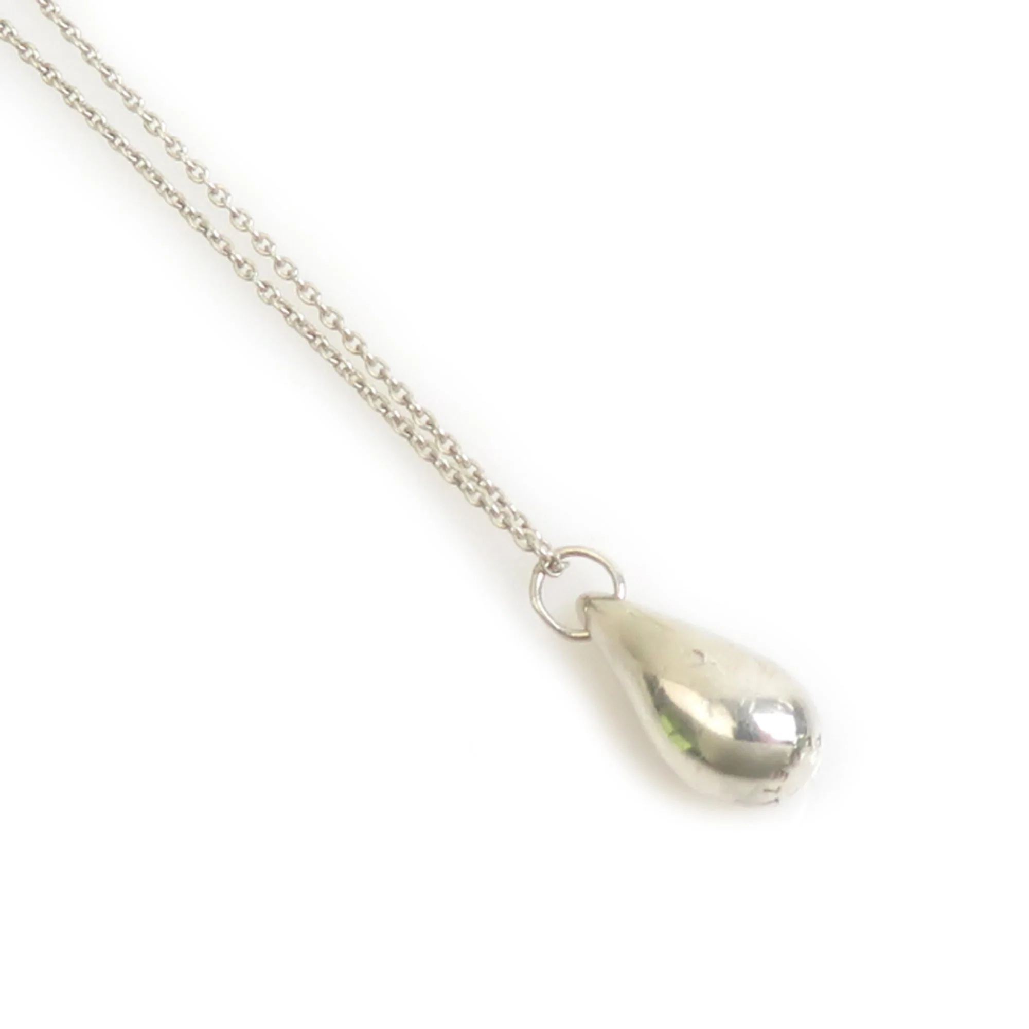 Teardrop Pendant Necklace Sterling Silver