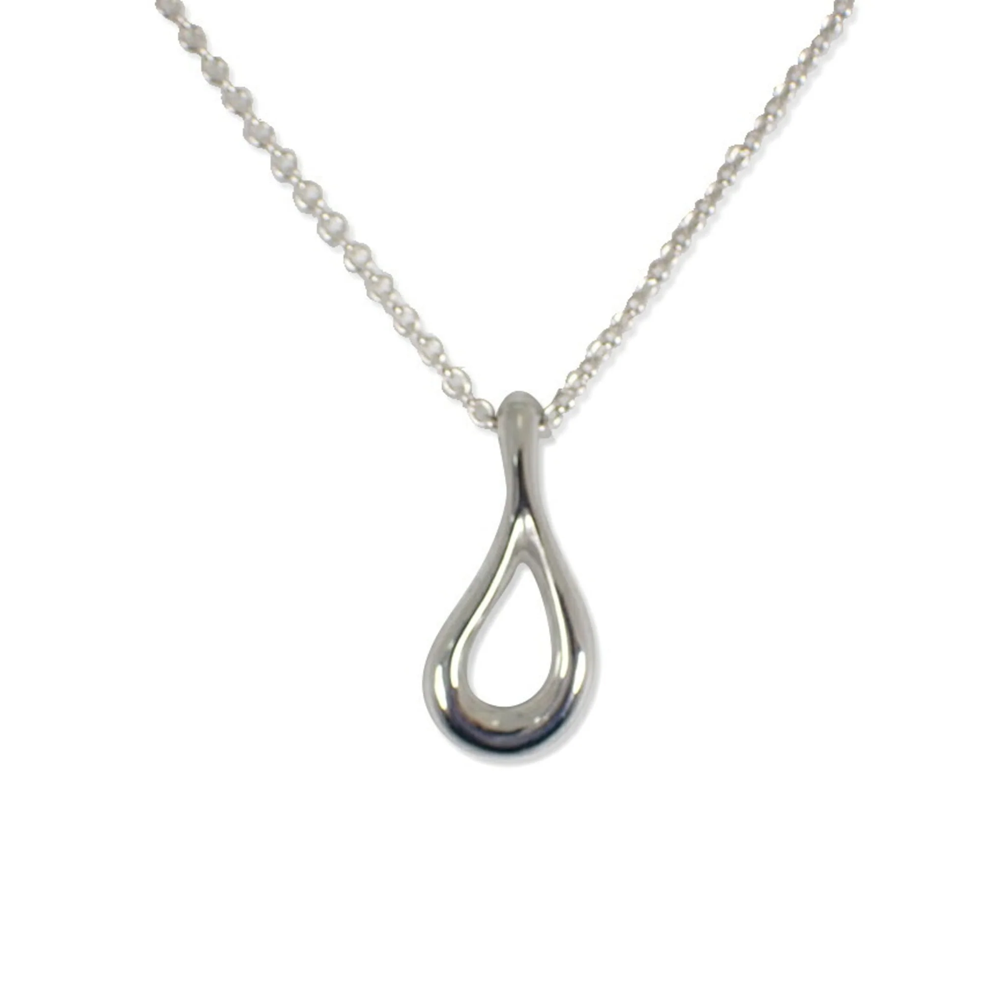 Teardrop Pendant Necklace Sterling Silver - Image 2