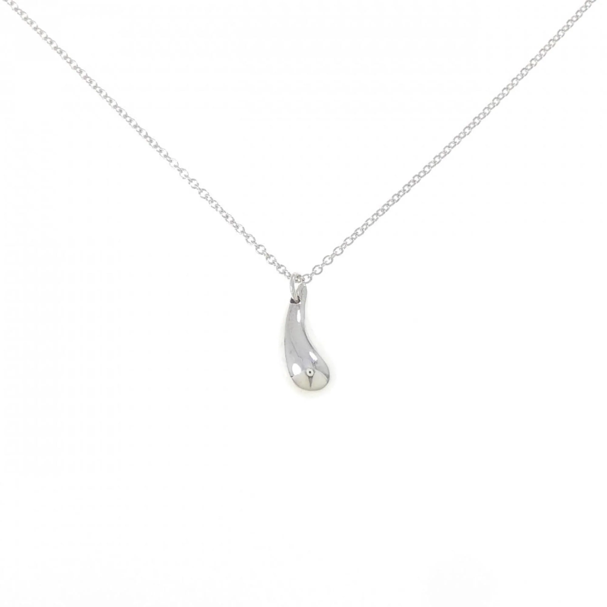 Teardrop Pendant Necklace Sterling Silver