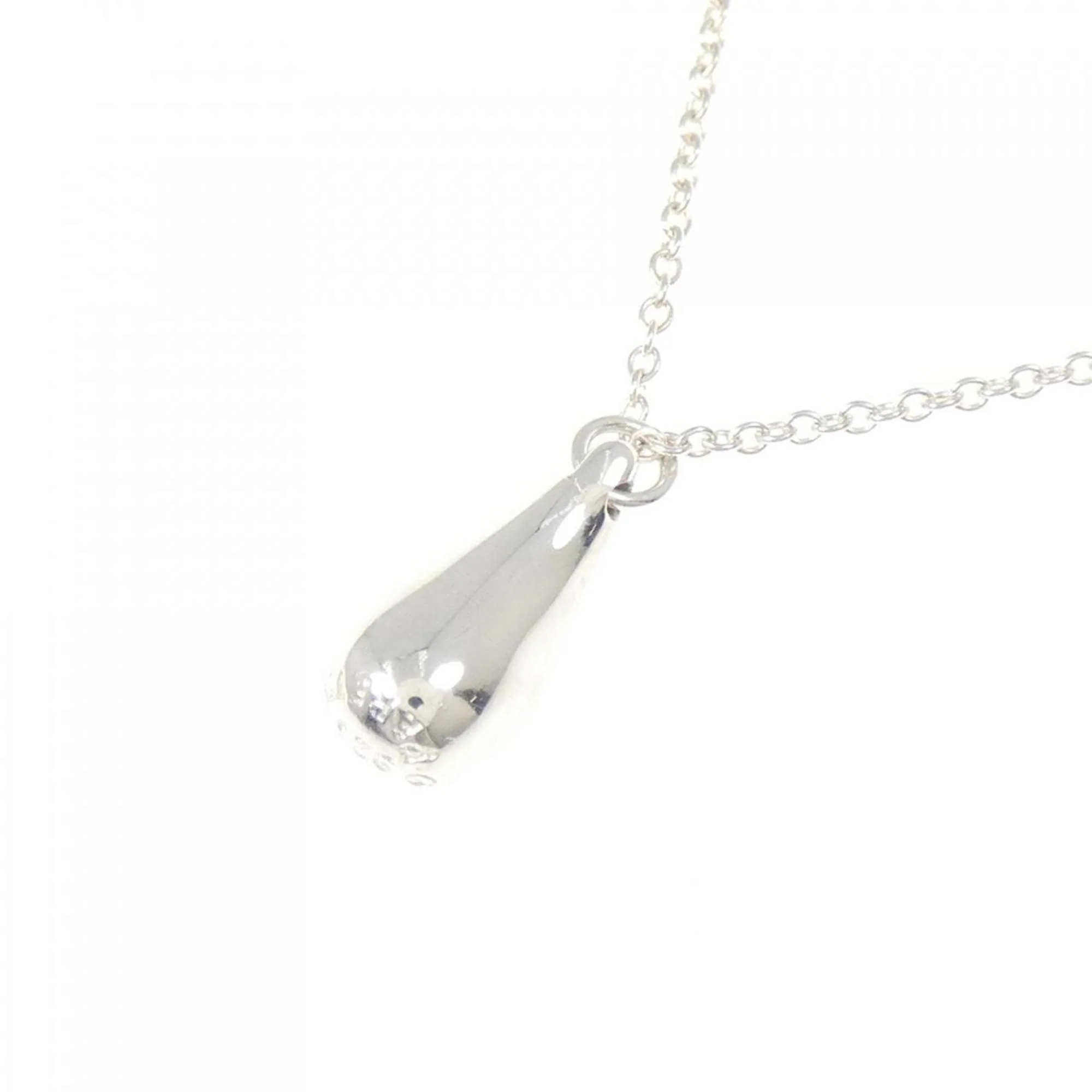 Teardrop Pendant Necklace Sterling Silver - Image 3