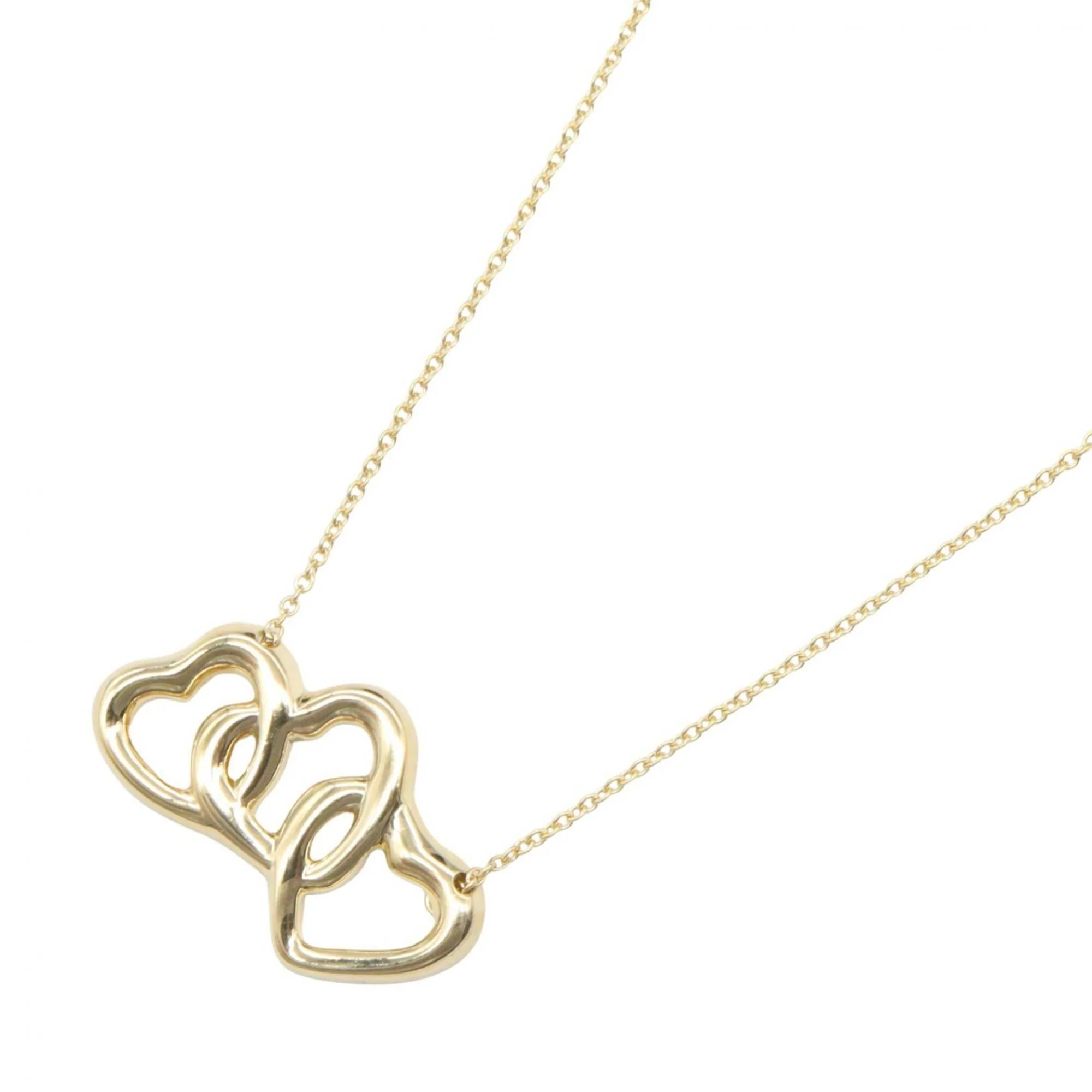 Triple Heart Pendant Necklace 18K Yellow Gold