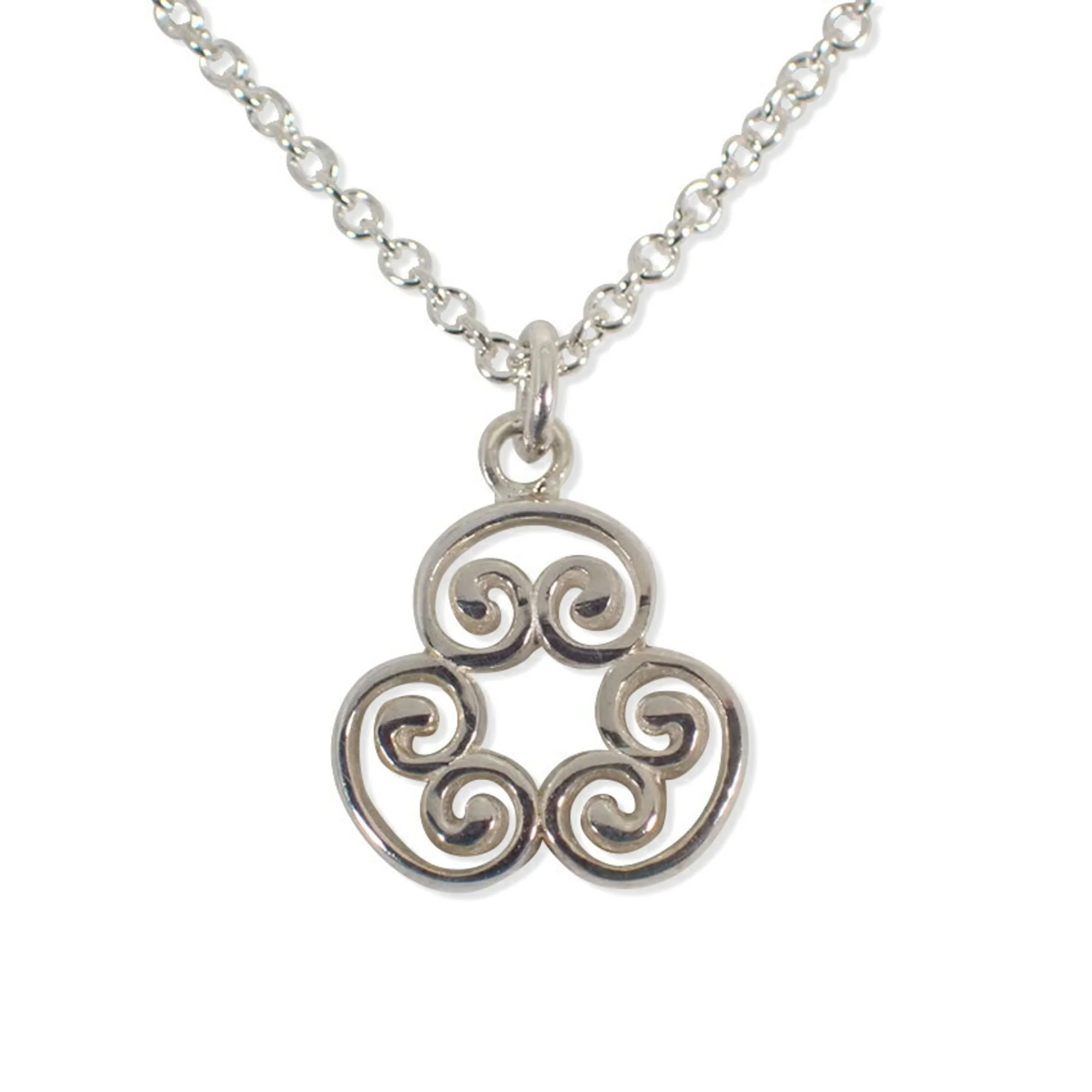 Triple Pendant Necklace Sterling Silver - Image 2