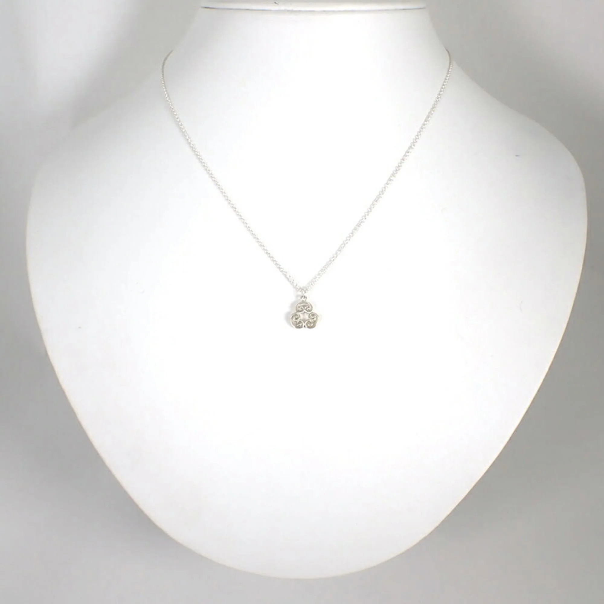 Triple Pendant Necklace Sterling Silver - Image 3