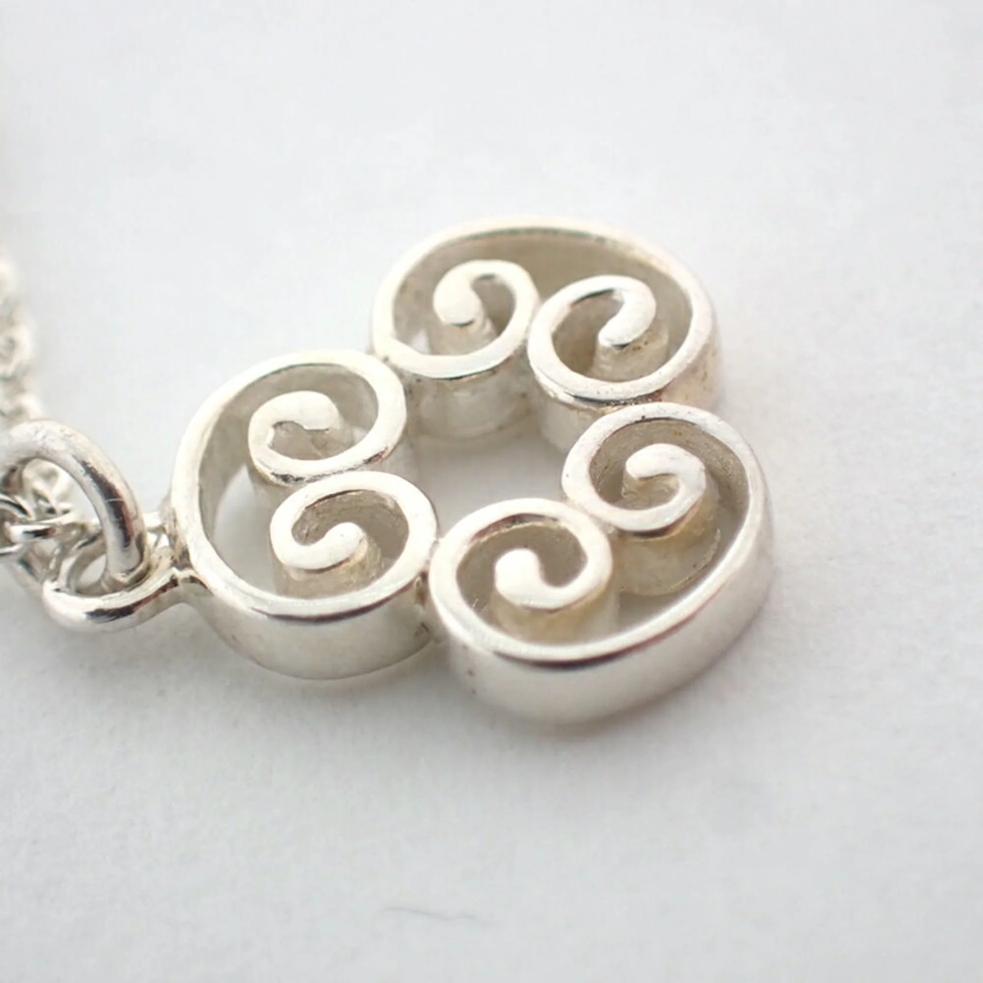 Triple Pendant Necklace Sterling Silver - Image 8