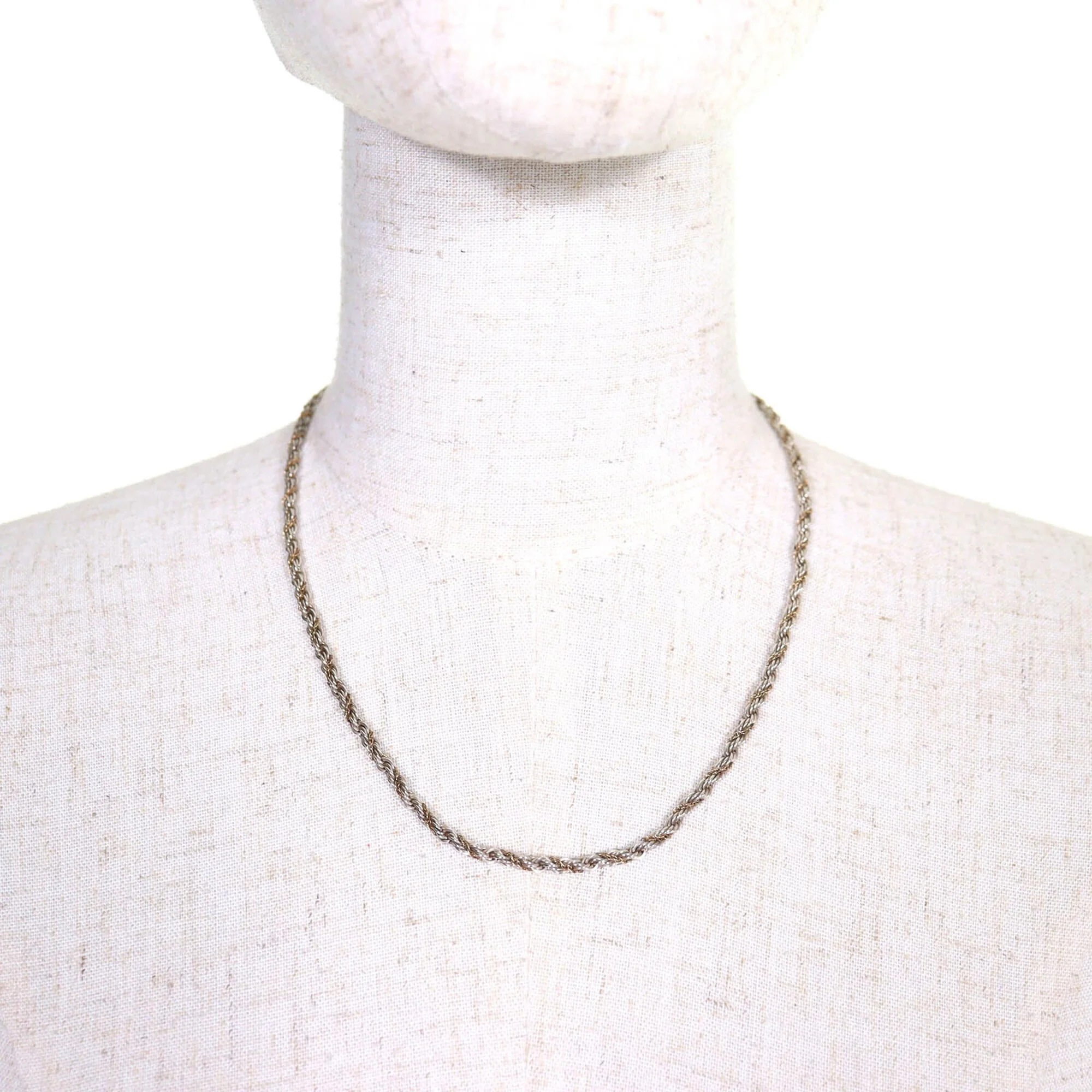 Twist Pendant Necklace Sterling Silver and 18K Yellow Gold - Image 2