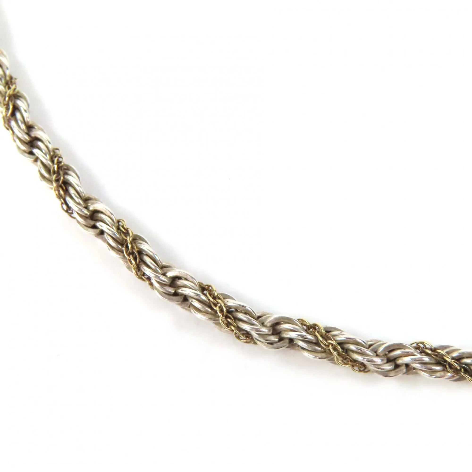 Twist Pendant Necklace Sterling Silver and 18K Yellow Gold - Image 3