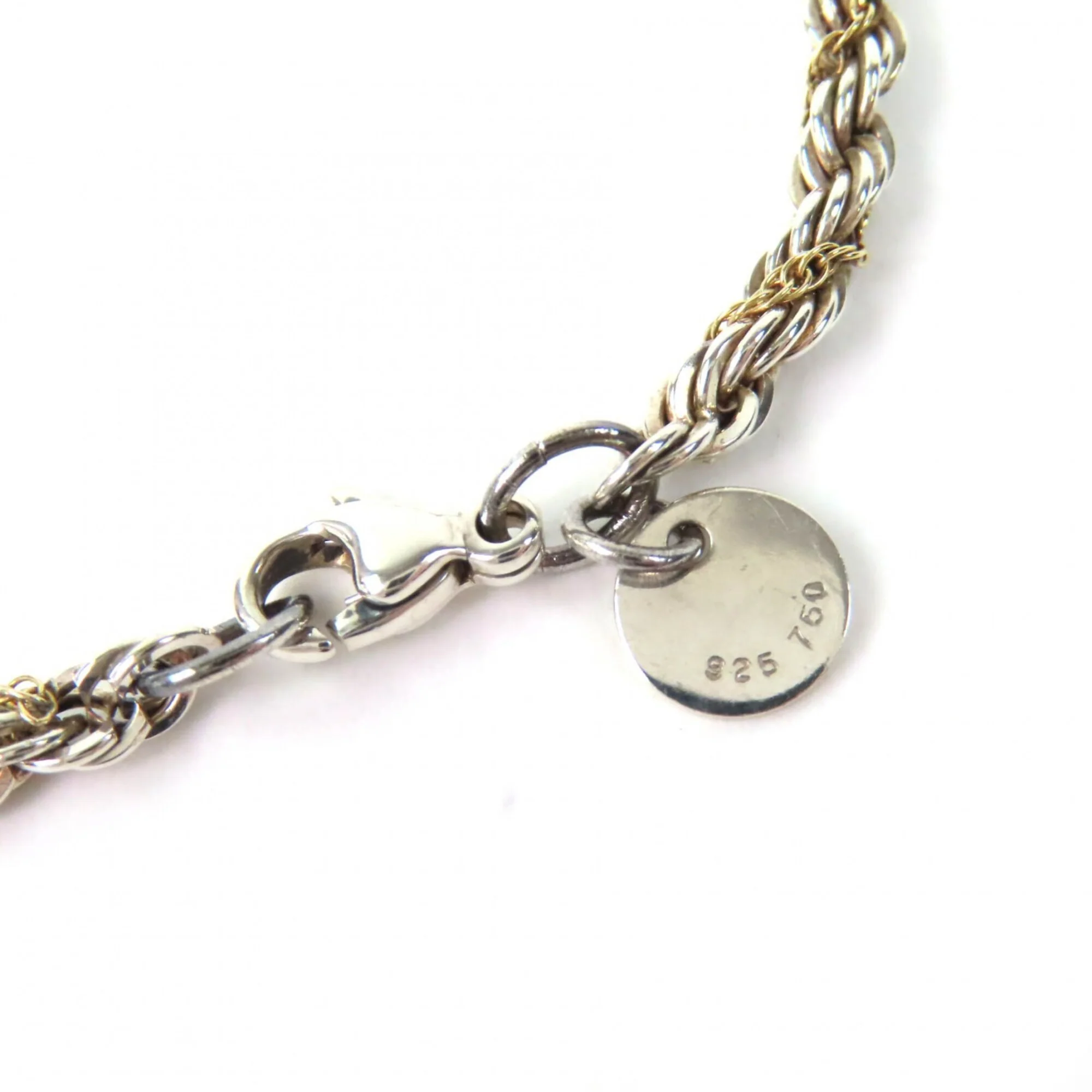 Twist Pendant Necklace Sterling Silver and 18K Yellow Gold - Image 4