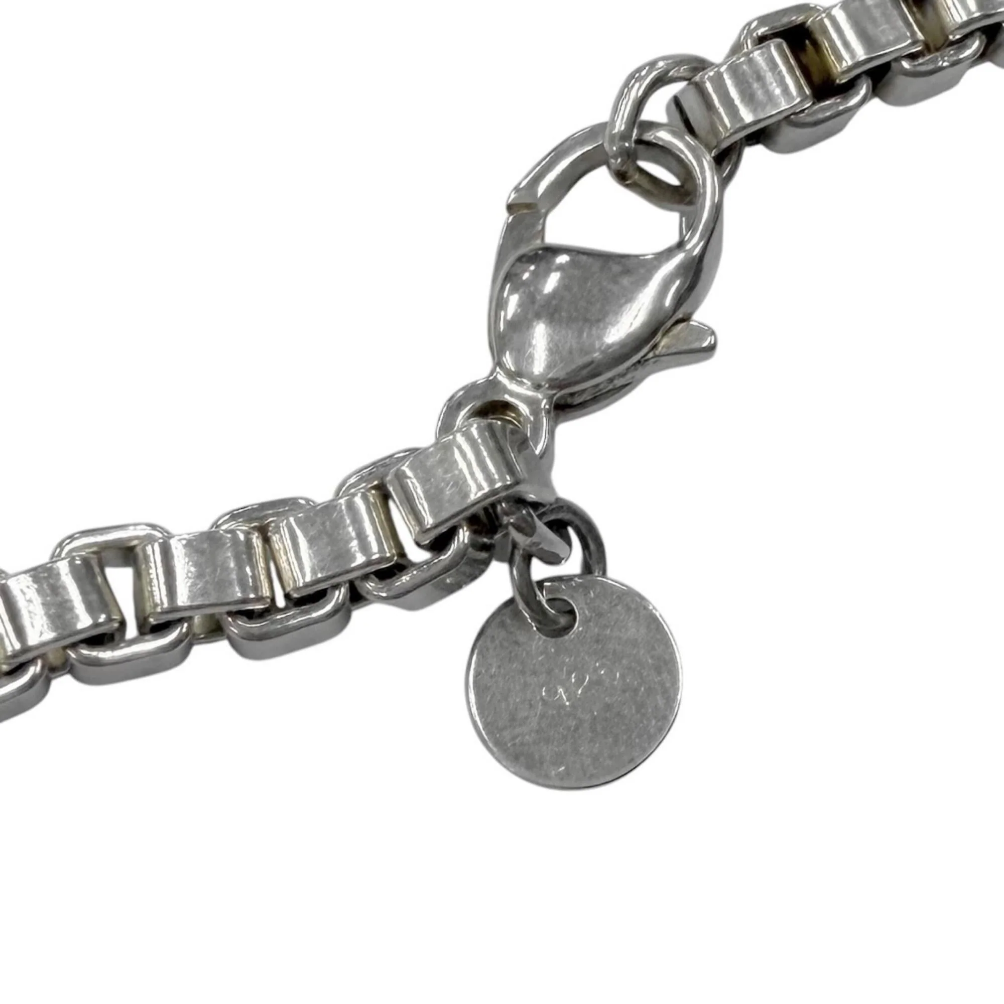 Venetian Long Chain Pendant Necklace Sterling Silver - Image 5