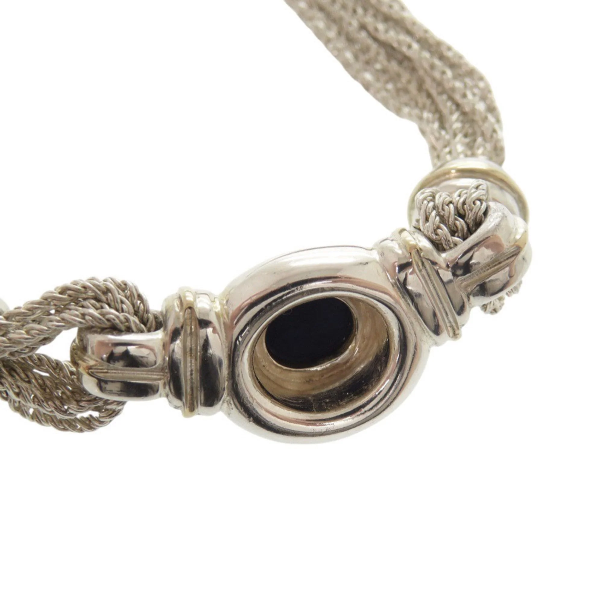 Vintage Pendant Necklace Sterling Silver and 18K Yellow Gold with Lapis Lazuli - Image 7