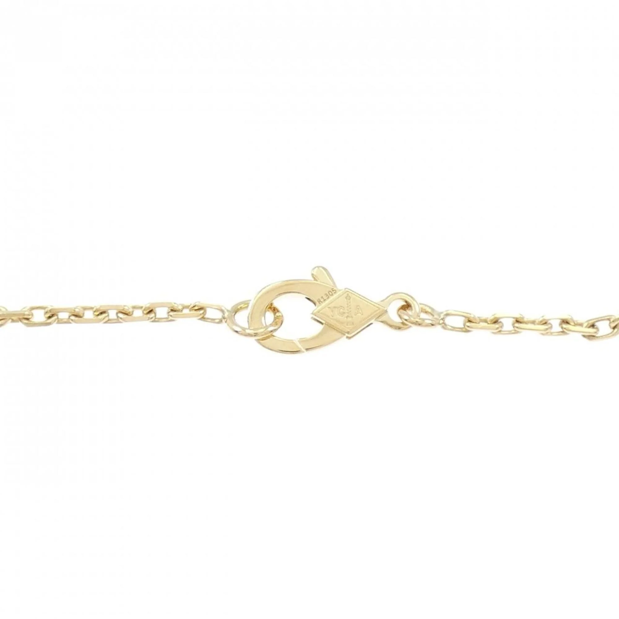 Alhambra Pendant Necklace 18K Yellow Gold and Carnelian - Image 4