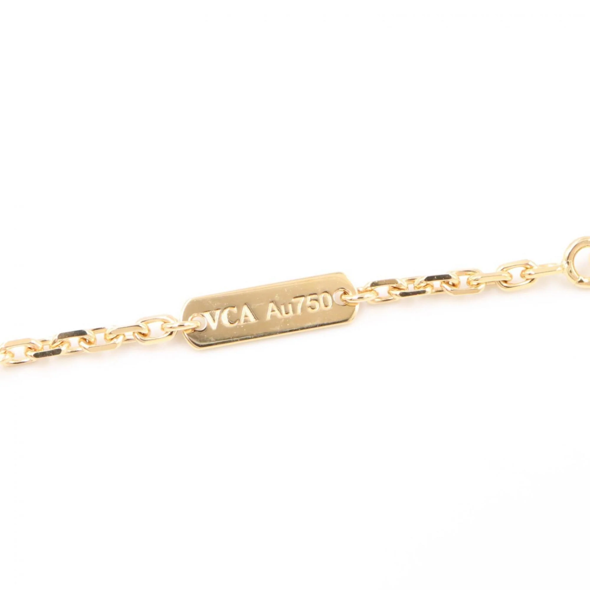 Alhambra Pendant Necklace 18K Yellow Gold and Malachite - Image 4