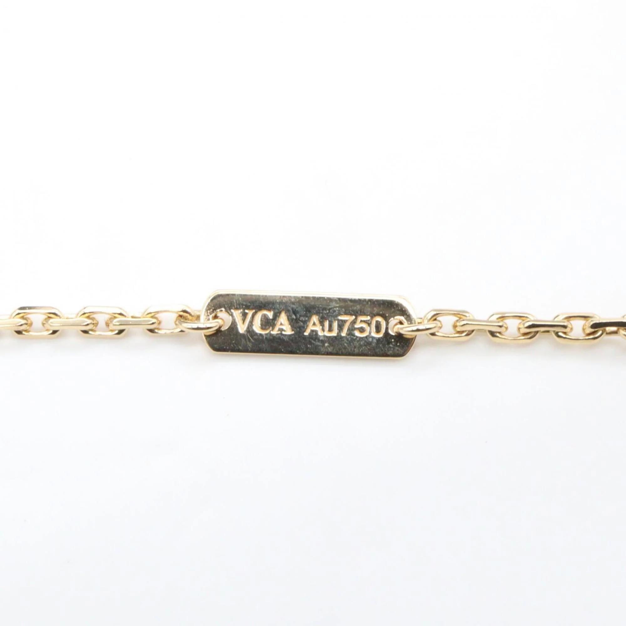 Alhambra Pendant Necklace 18K Yellow Gold and Malachite - Image 3